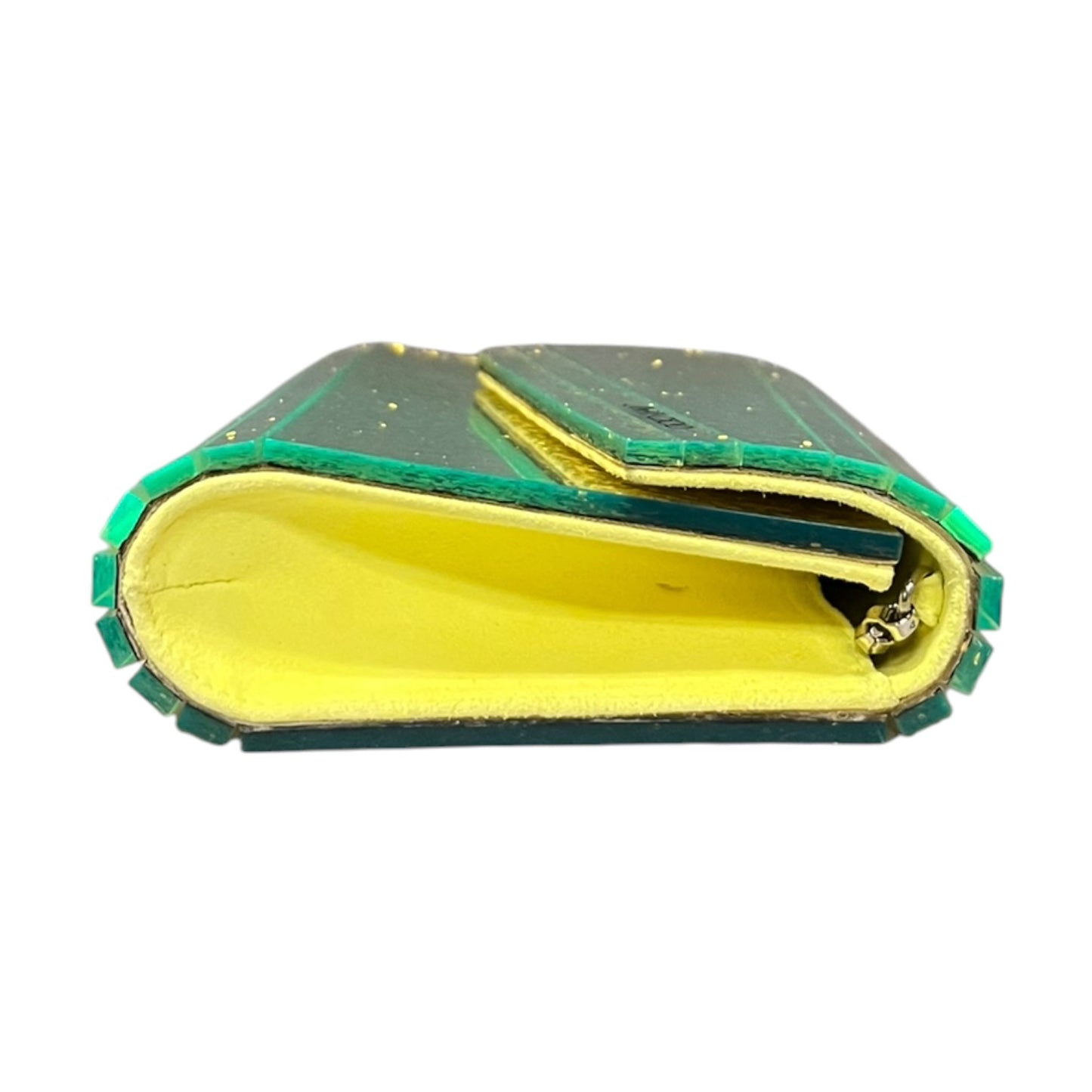 JIMMY CHOO Candy Clutch in Lemon Lime
