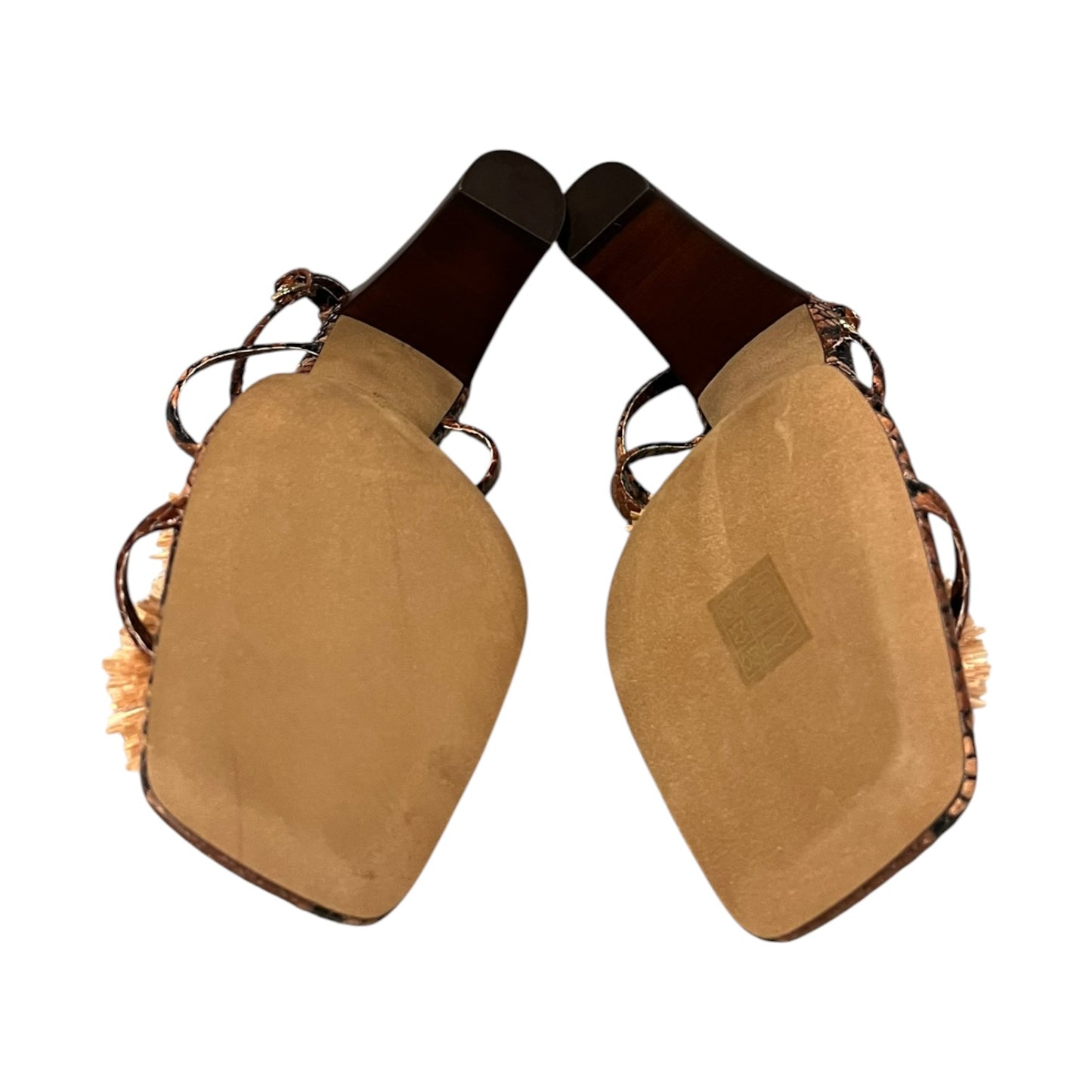 ULLA JOHNSON Isolde Python Embossed Pom Pom Sandal | 40