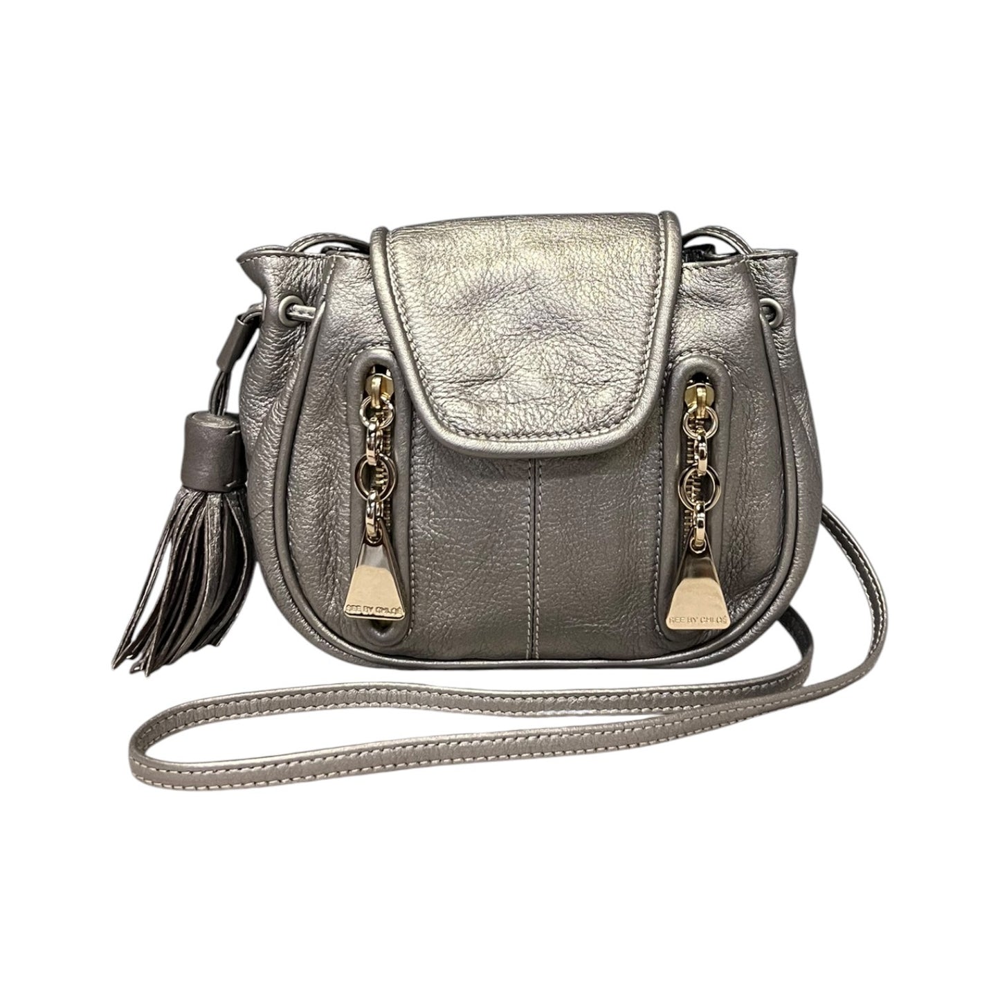 SEE BY CHLOE Metallic Tassel Crossbody