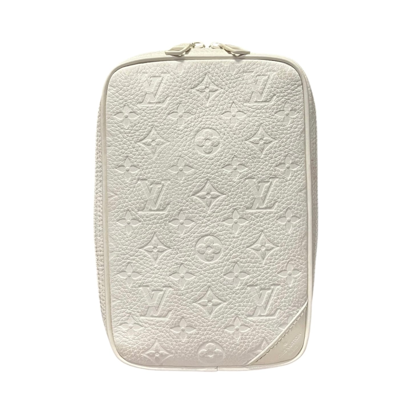 LOUIS VUITTON Taurillion Wristlet Belt Bag in White