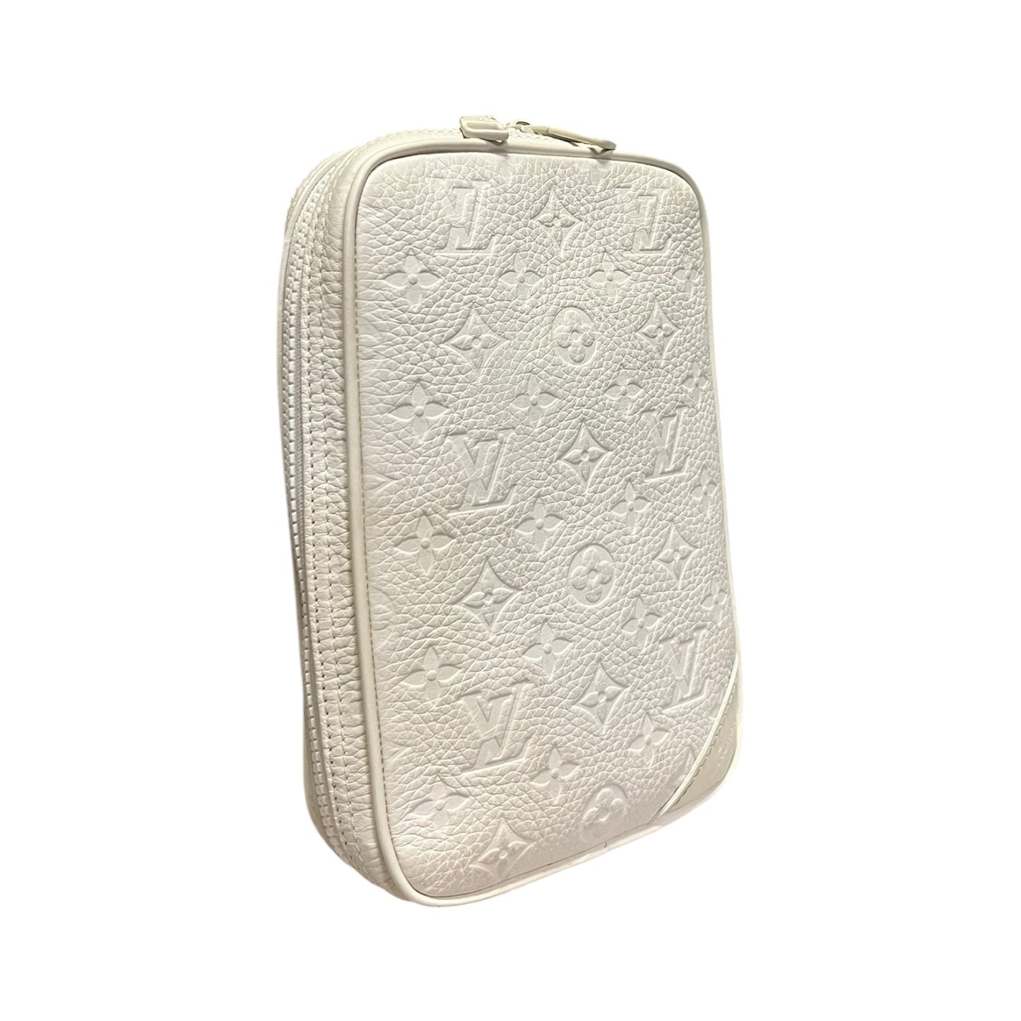 LOUIS VUITTON Taurillion Wristlet Belt Bag in White