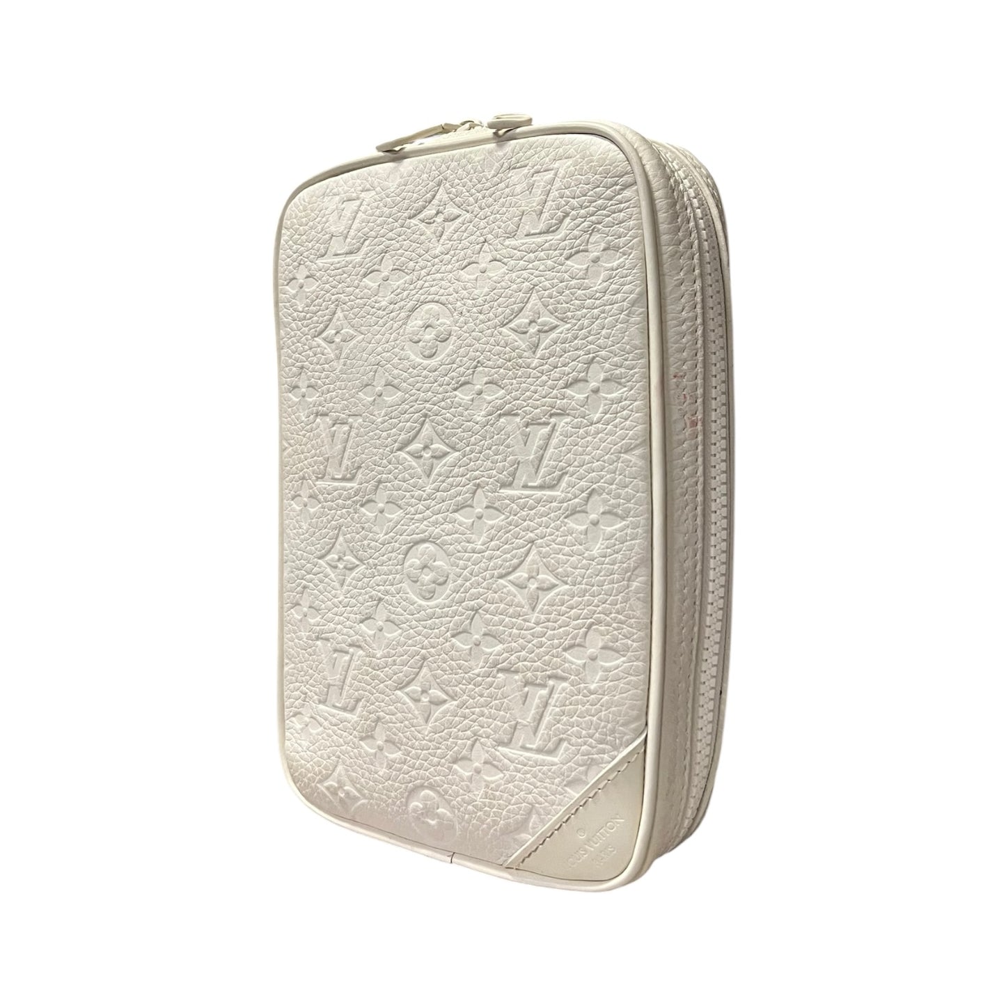LOUIS VUITTON Taurillion Wristlet Belt Bag in White