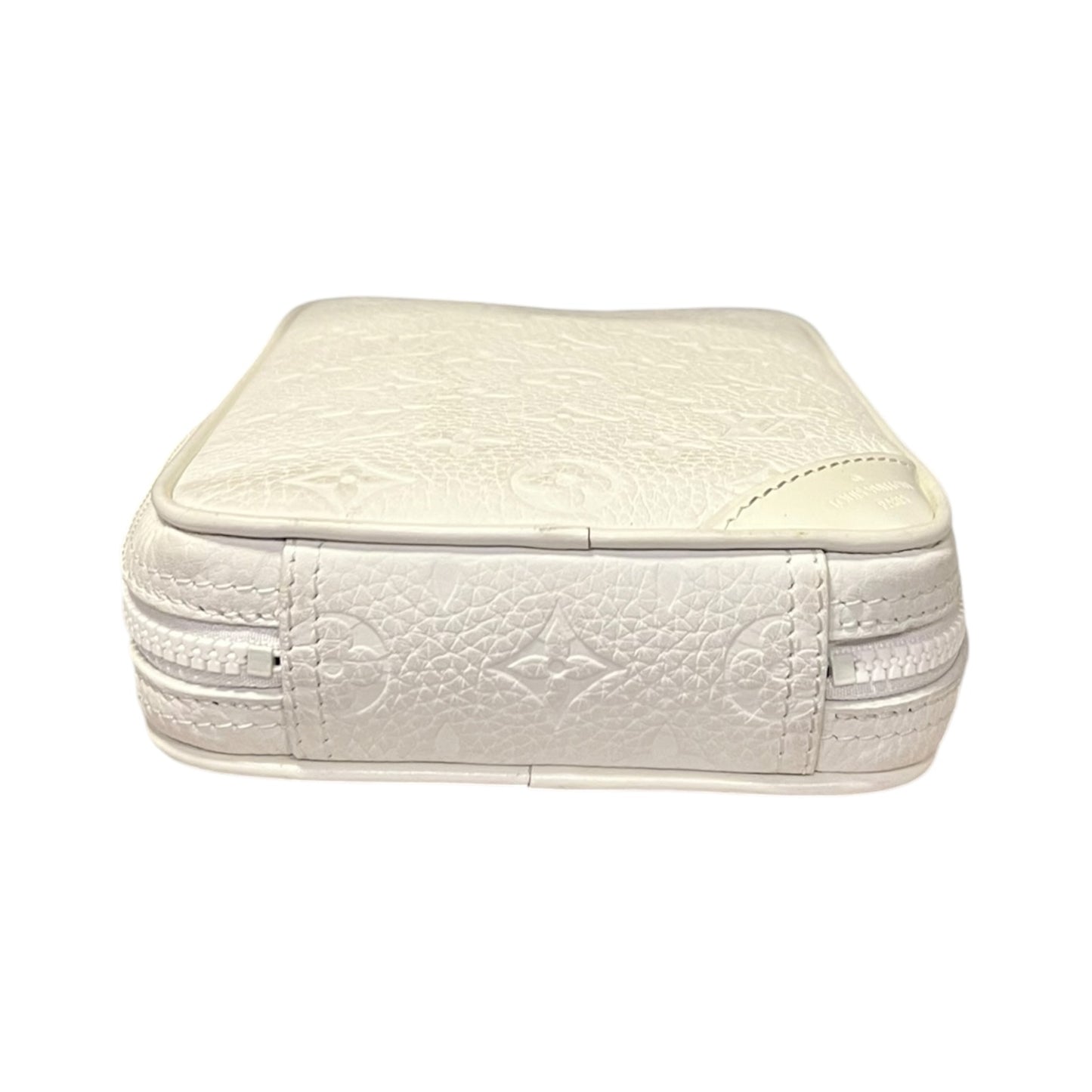 LOUIS VUITTON Taurillion Wristlet Belt Bag in White