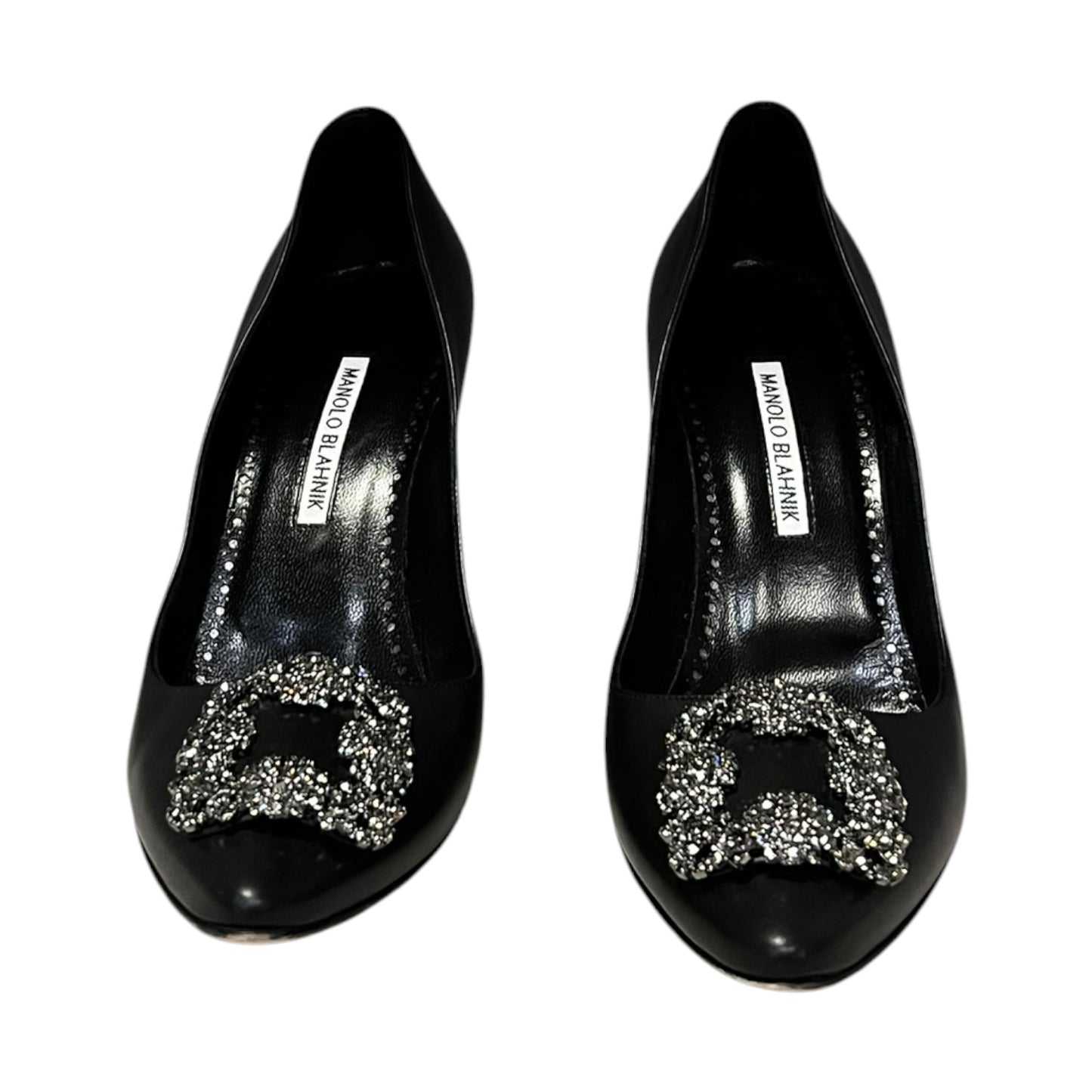 MANOLO BLAHNIK Hangisi Pumps in Black | 38.5