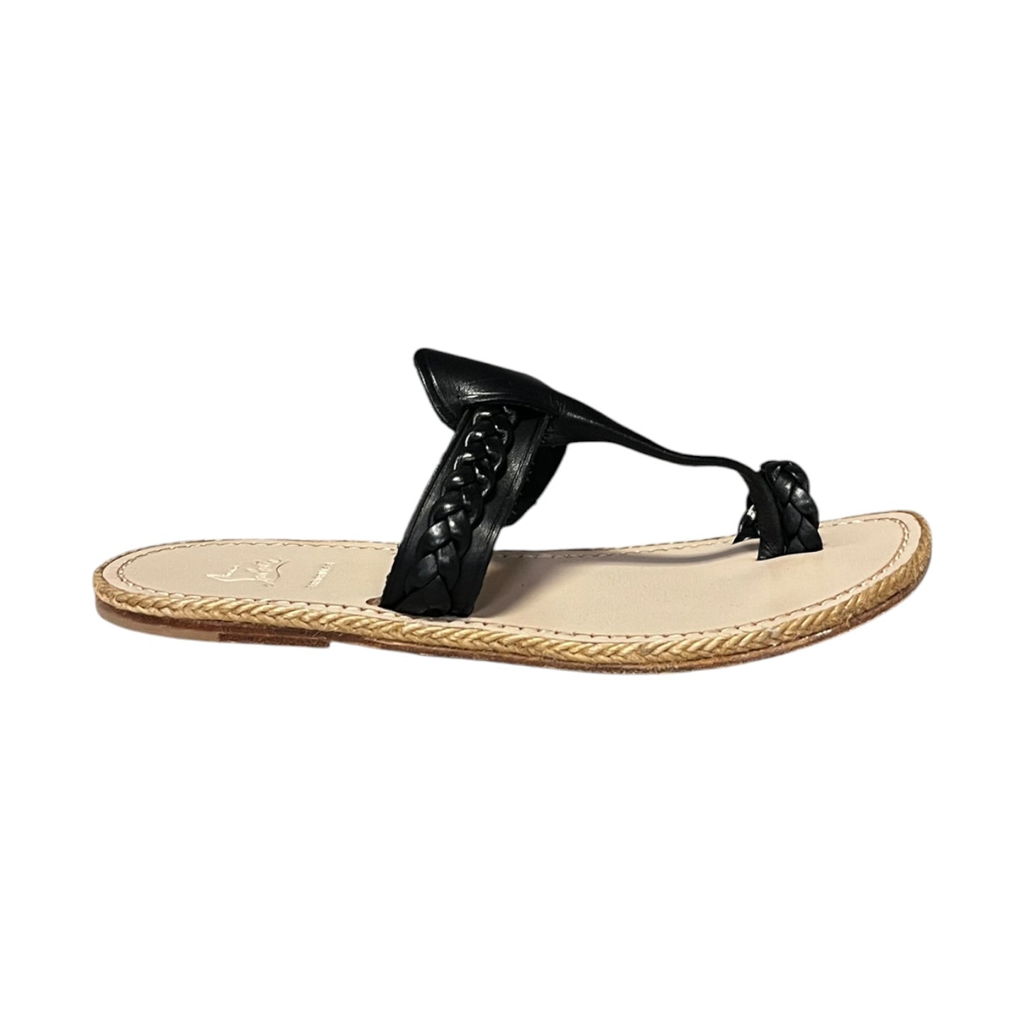 CHRISTIAN LOUBOUTIN Hola Thong Sandals in Black | 39