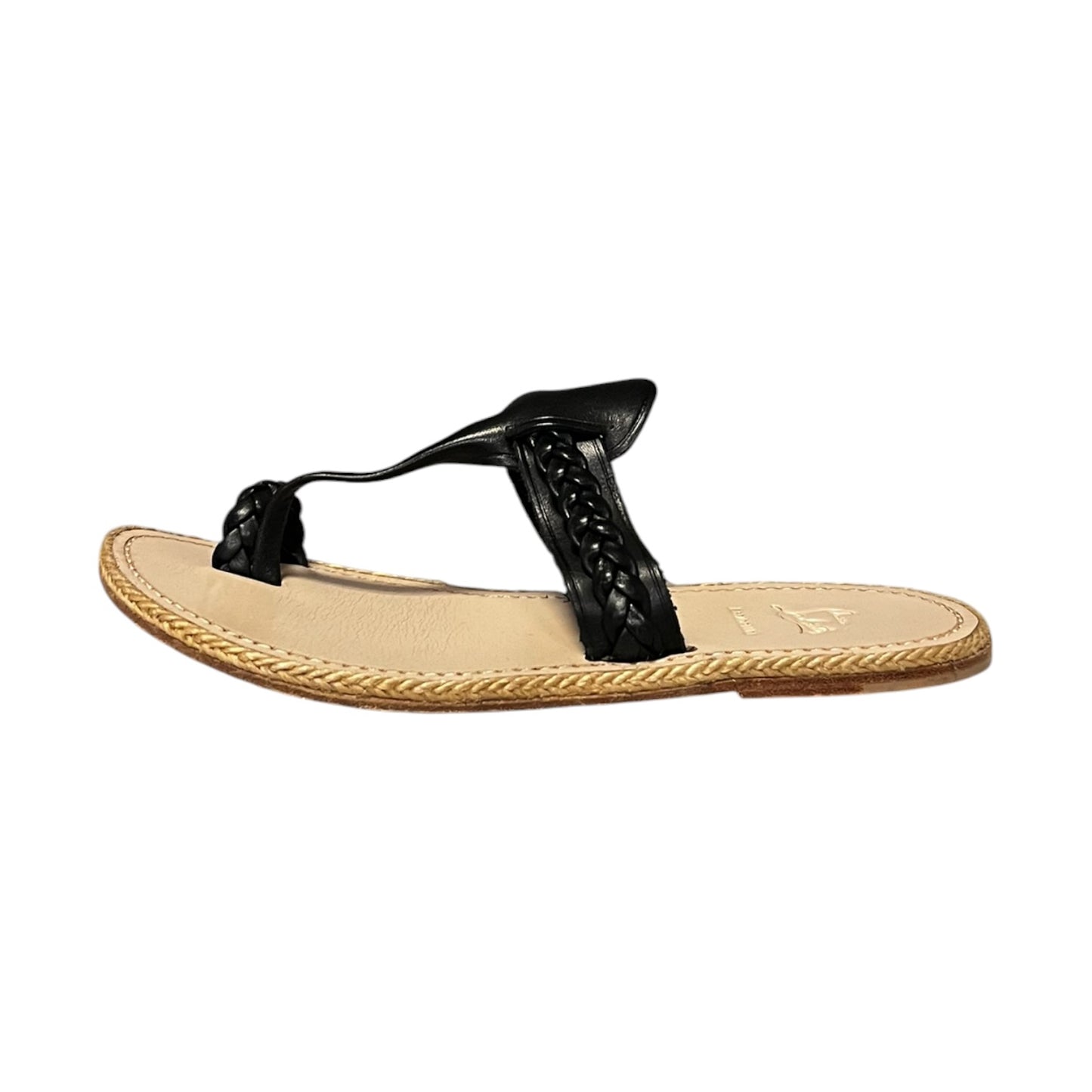 CHRISTIAN LOUBOUTIN Hola Thong Sandals in Black | 39