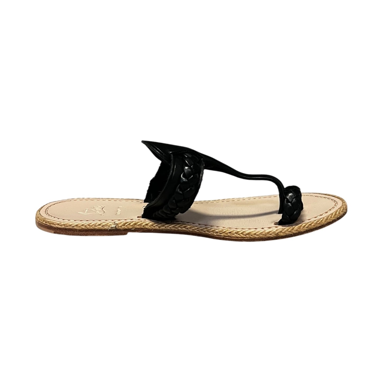 CHRISTIAN LOUBOUTIN Hola Thong Sandals in Black | 39