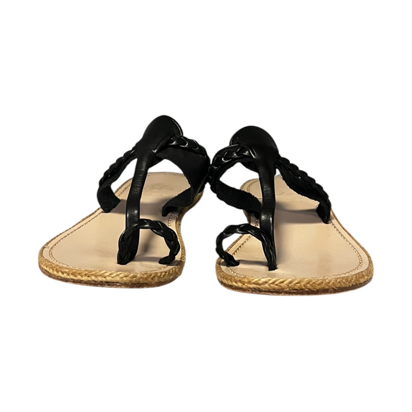 CHRISTIAN LOUBOUTIN Hola Thong Sandals in Black | 39
