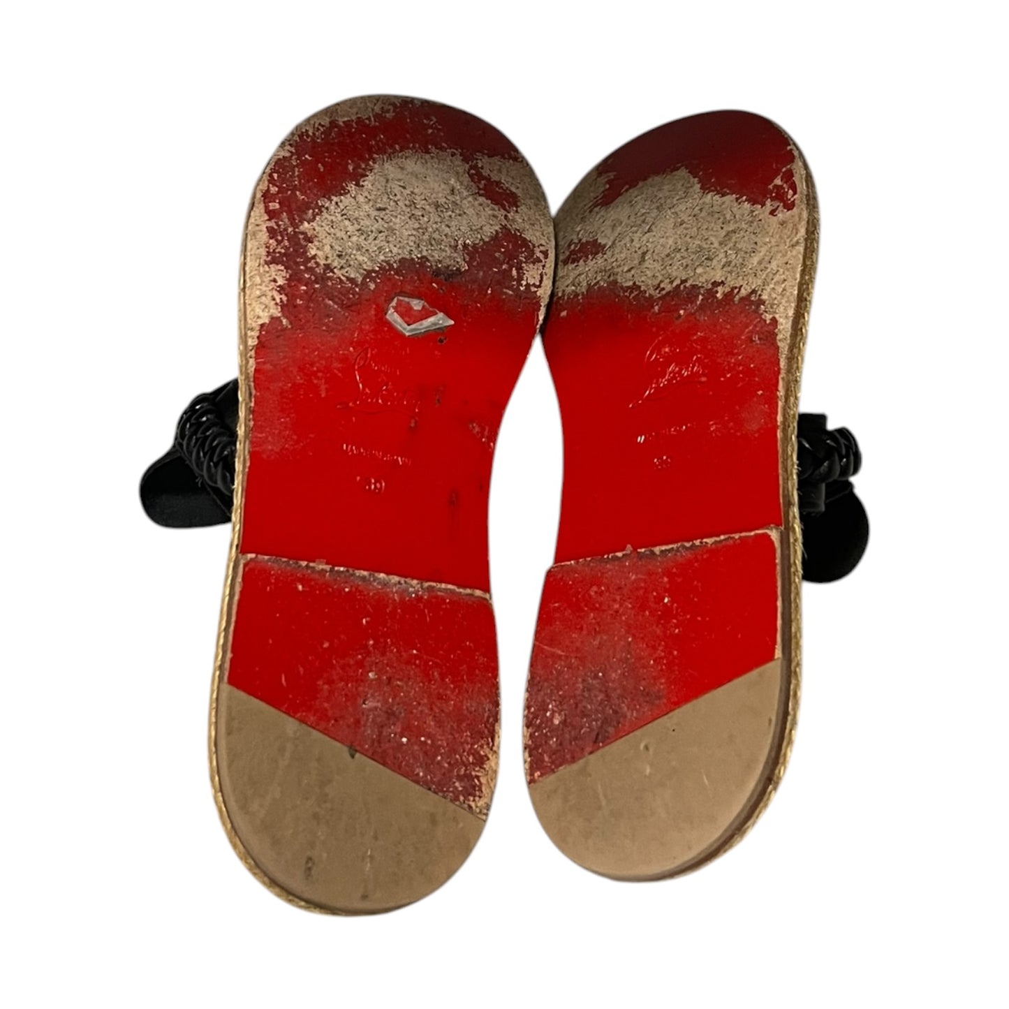 CHRISTIAN LOUBOUTIN Hola Thong Sandals in Black | 39
