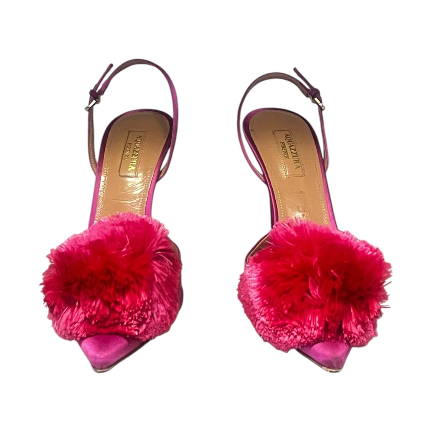 AQUAZURRA Powder Puff Slingbacks Azalea Pink | 39.5