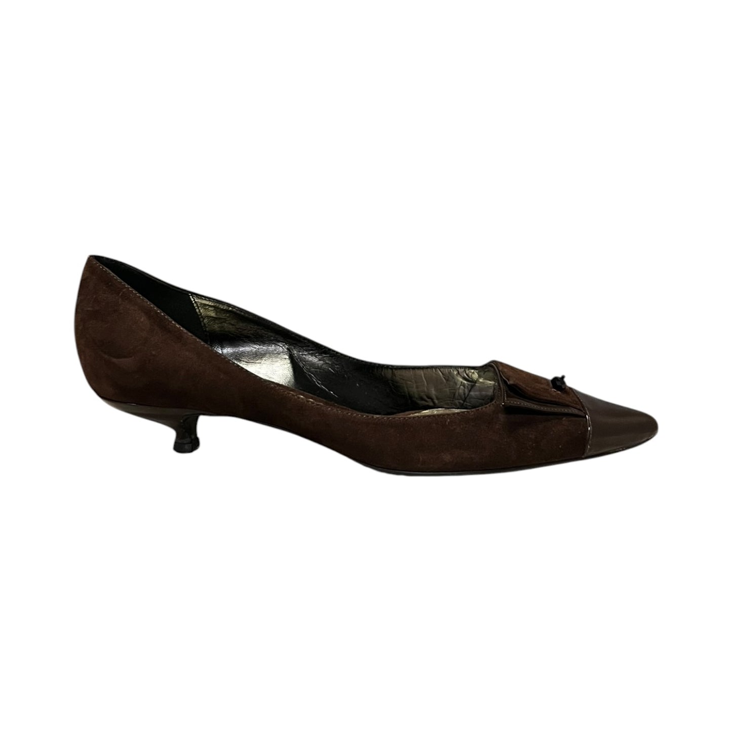 ARMANI Suede Kitten Heels in Brown | 39