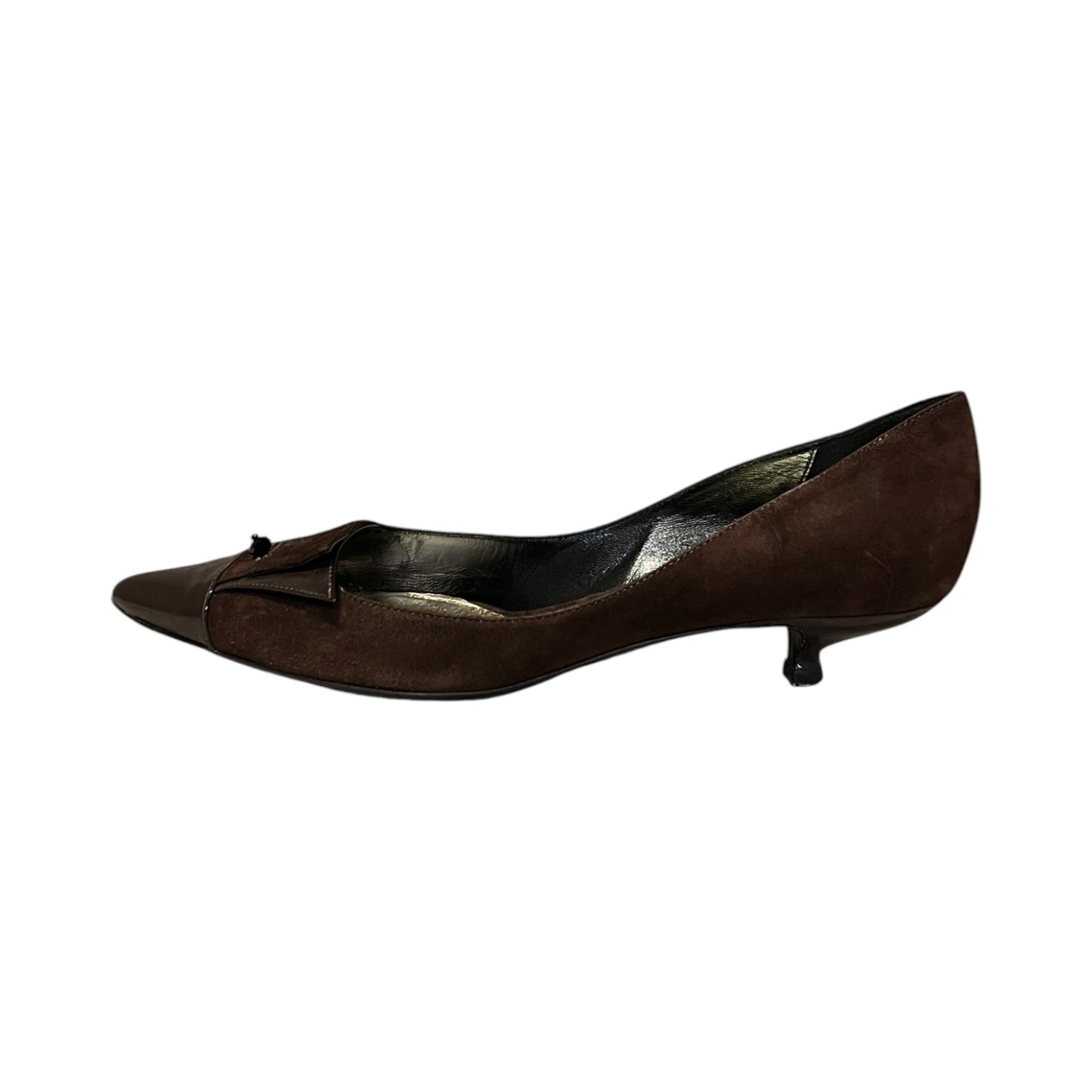 ARMANI Suede Kitten Heels in Brown | 39