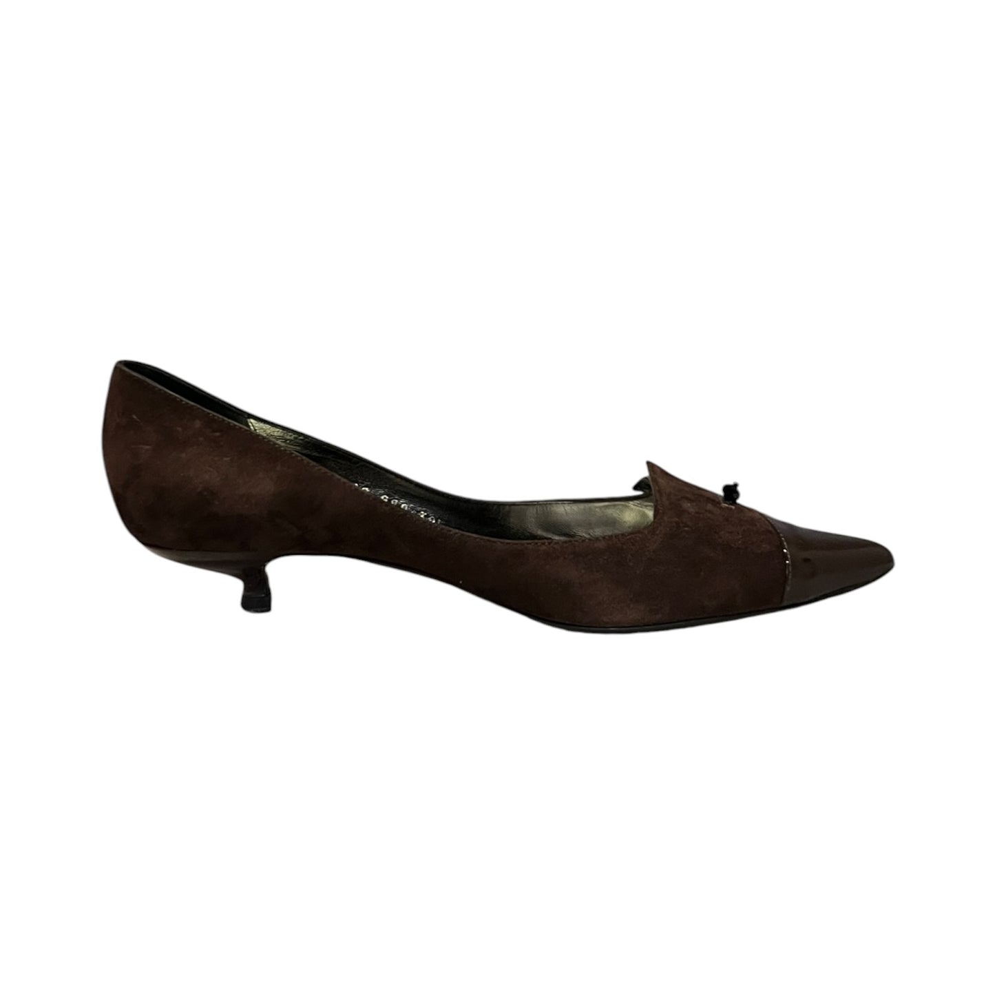 ARMANI Suede Kitten Heels in Brown | 39