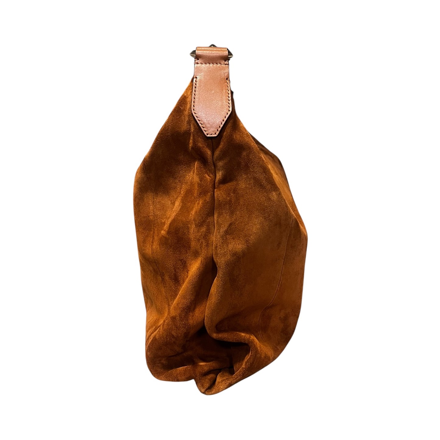JIMMY CHOO Ana Suede Hobo in Scotch
