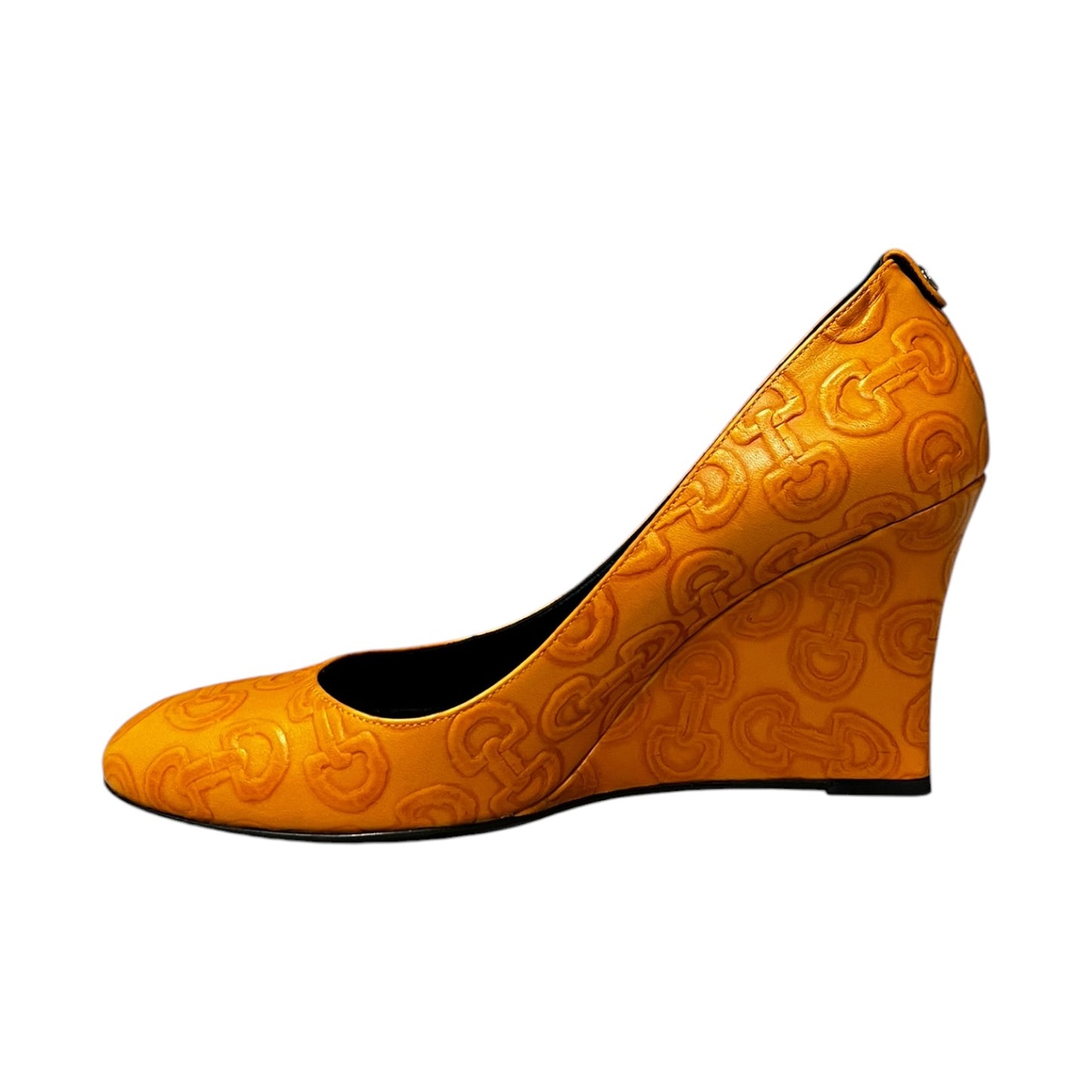 GUCCI Horsebit Embossed Wedges |38.5