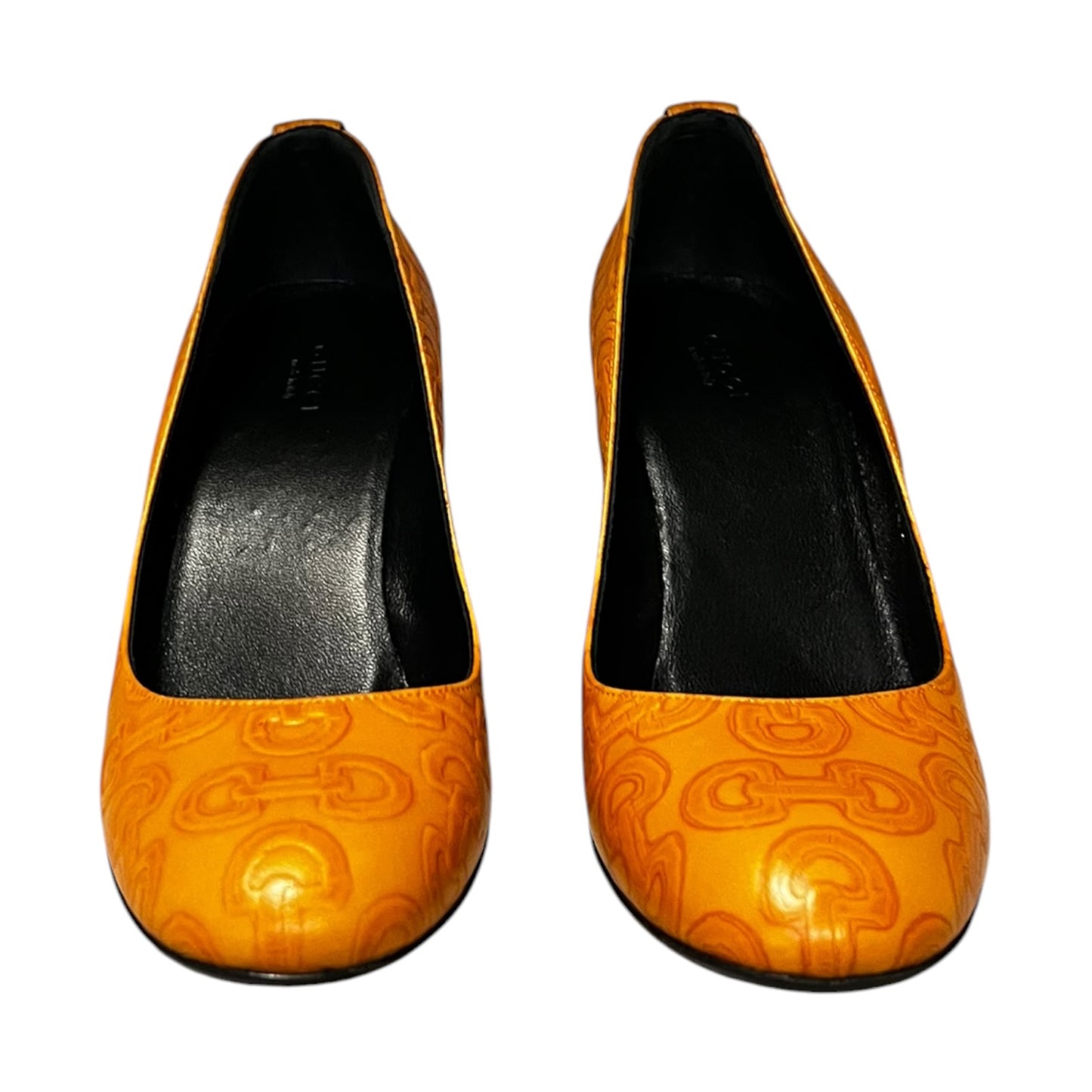 GUCCI Horsebit Embossed Wedges |38.5