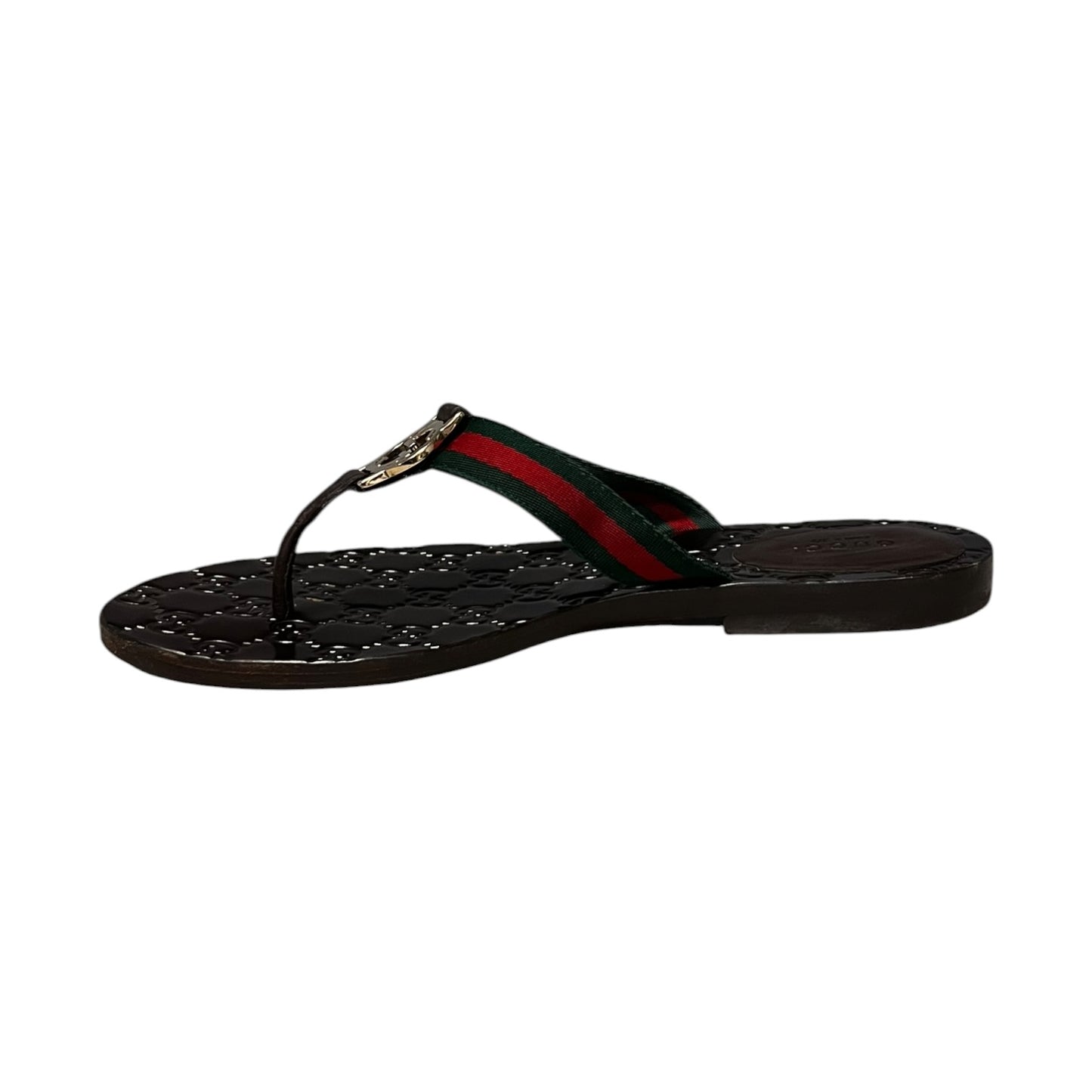 GUCCI Interlocking GG Web Flip Flop Sandals |39