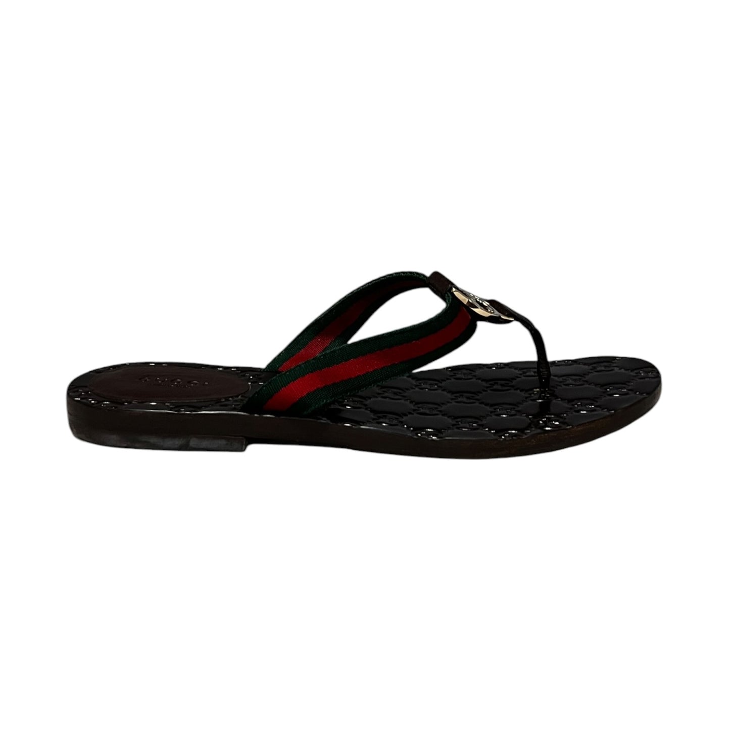 GUCCI Interlocking GG Web Flip Flop Sandals |39
