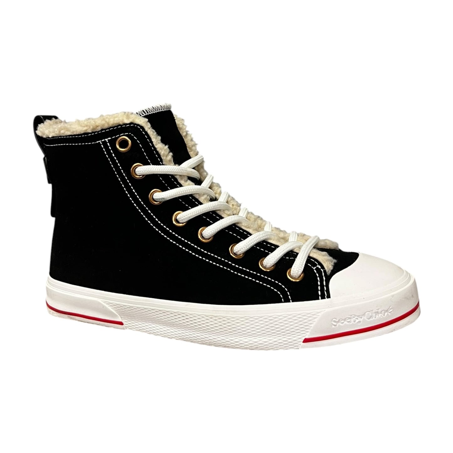 SEE By CHLOE Aryana Hi Top Sneakers Black White | 41