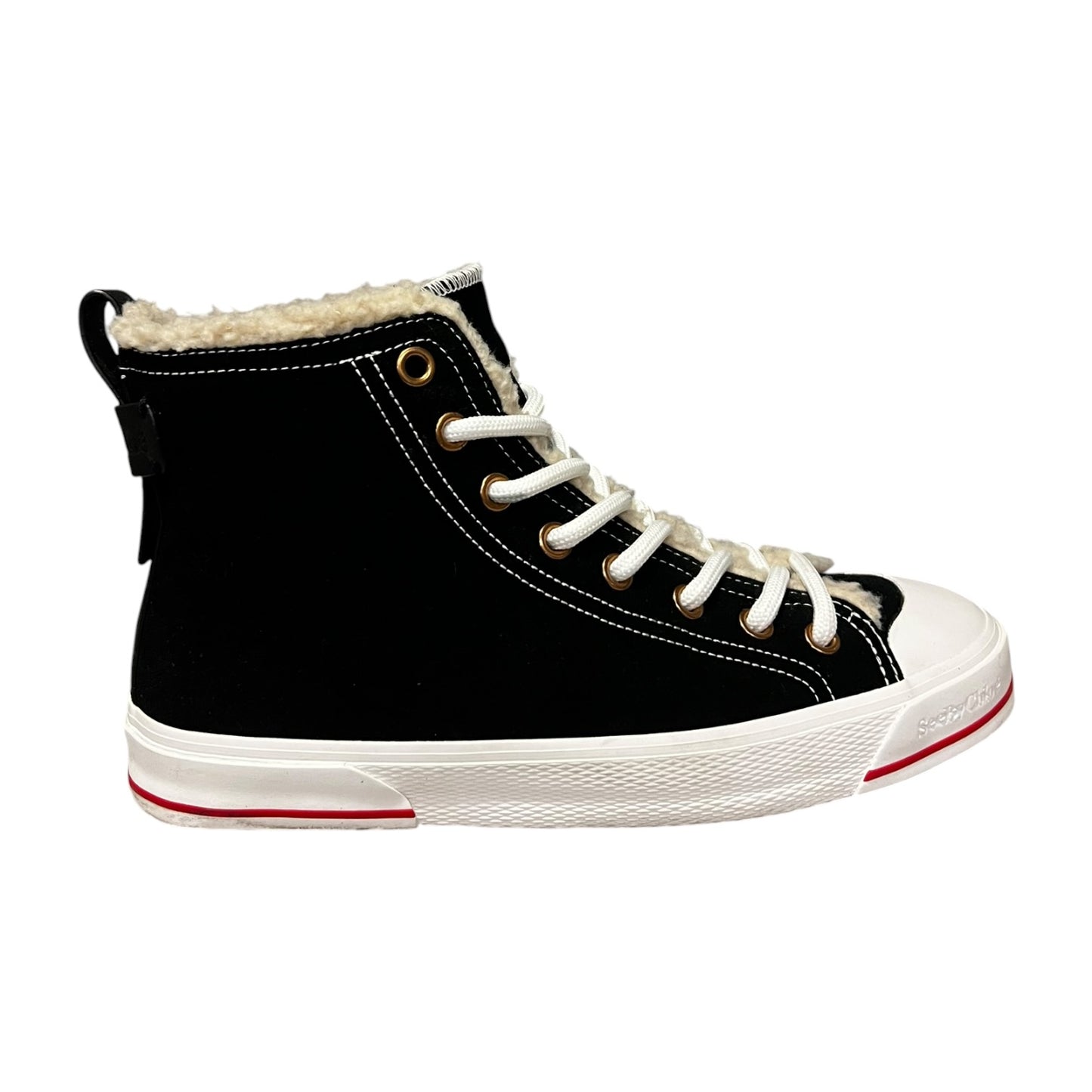 SEE By CHLOE Aryana Hi Top Sneakers Black White | 41