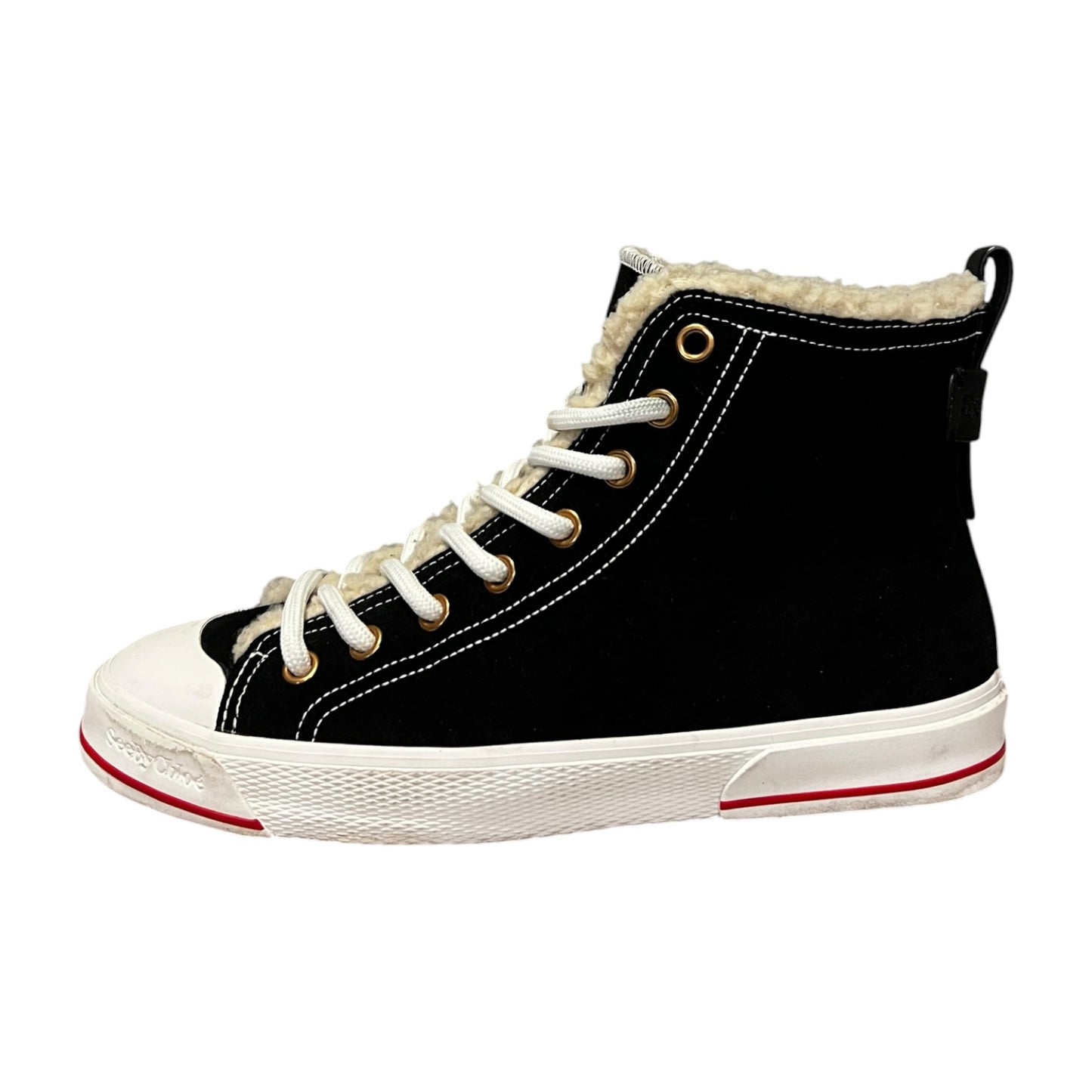 SEE By CHLOE Aryana Hi Top Sneakers Black White | 41