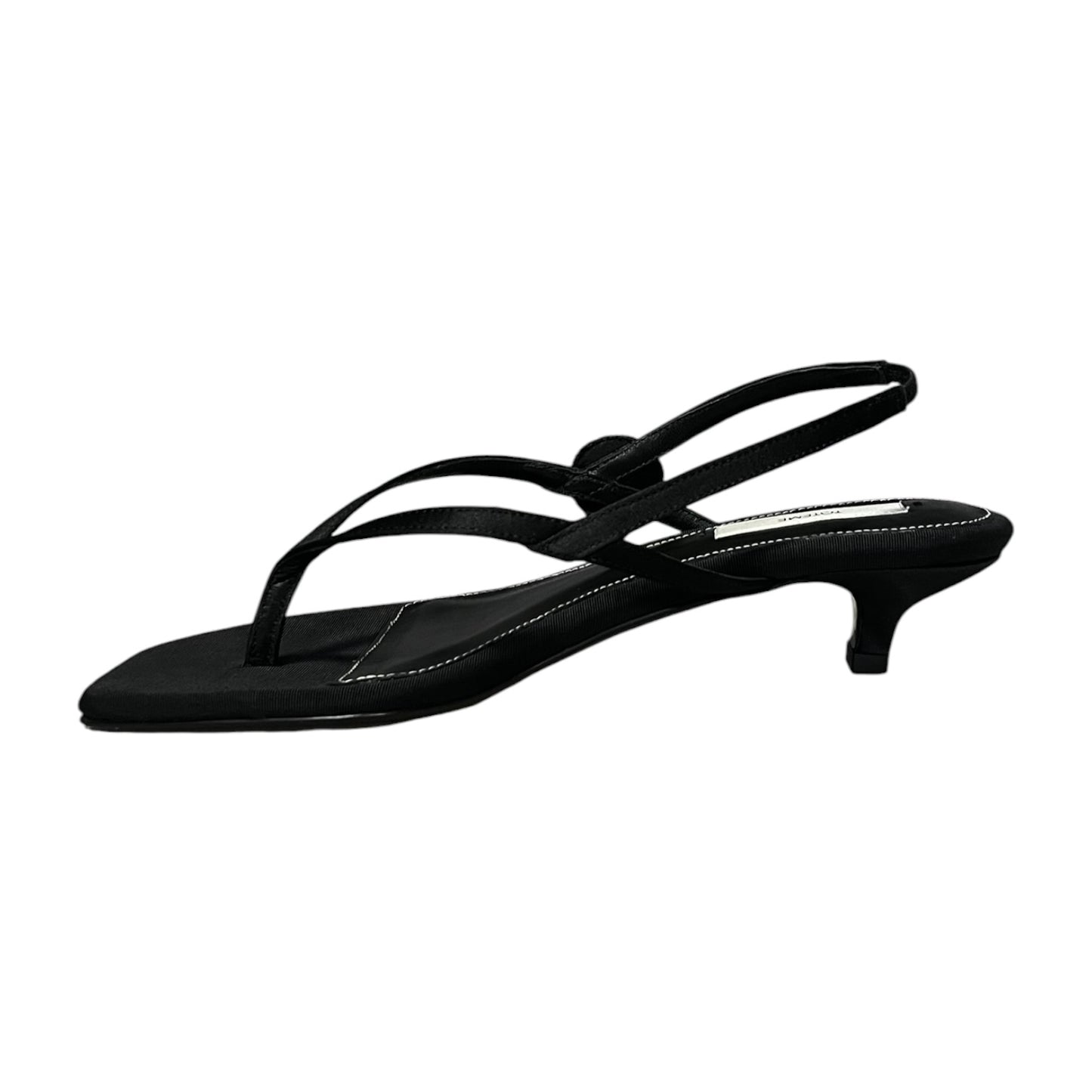 TOTEME Slingback Satin Sandals in Black | 38