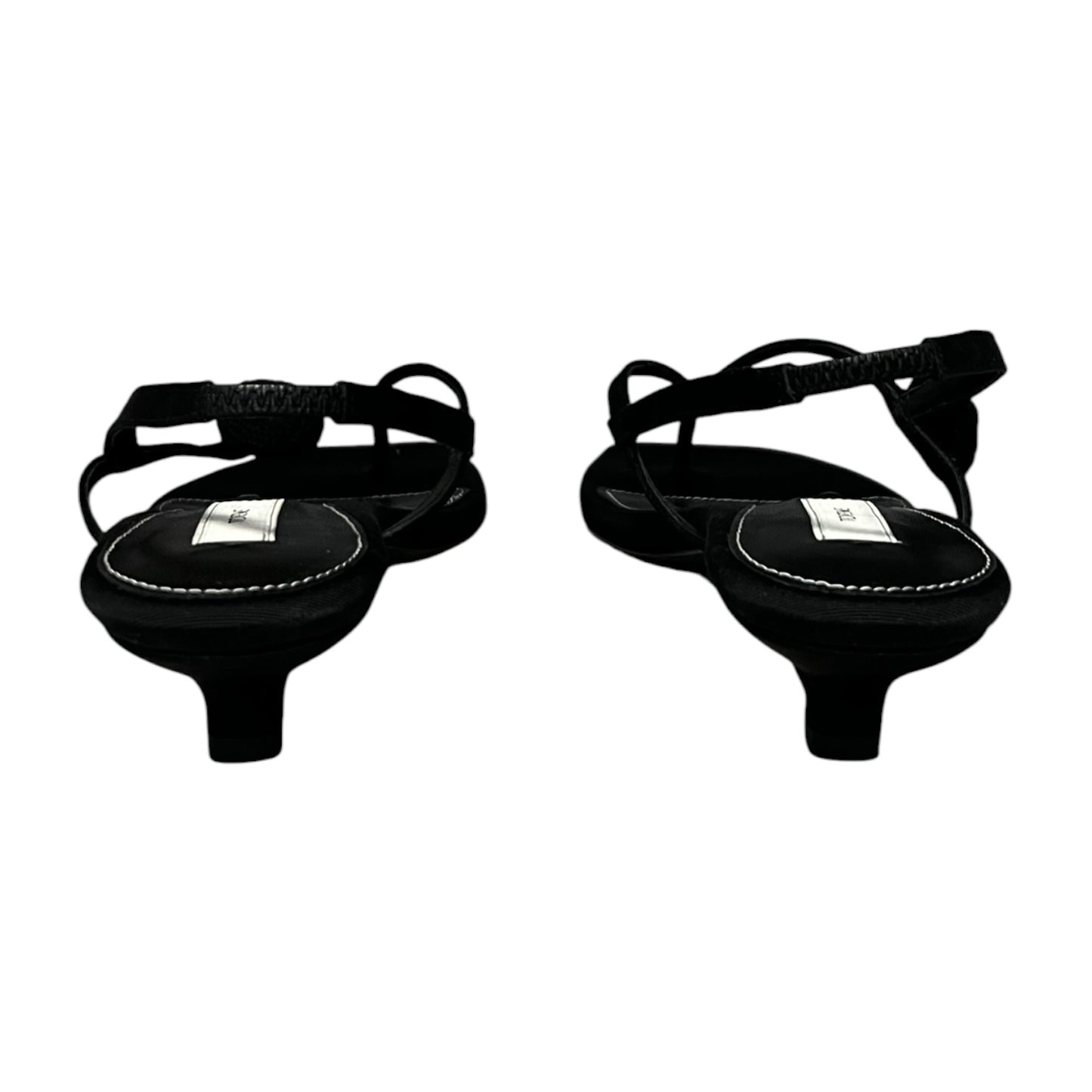 TOTEME Slingback Satin Sandals in Black | 38