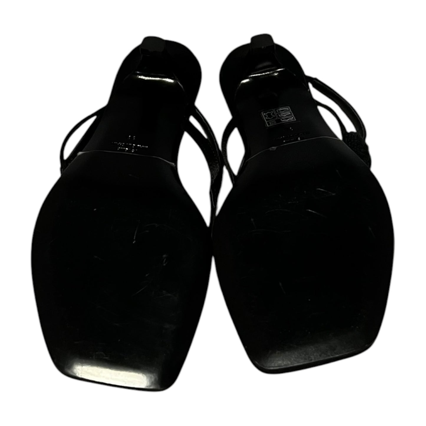 TOTEME Slingback Satin Sandals in Black | 38