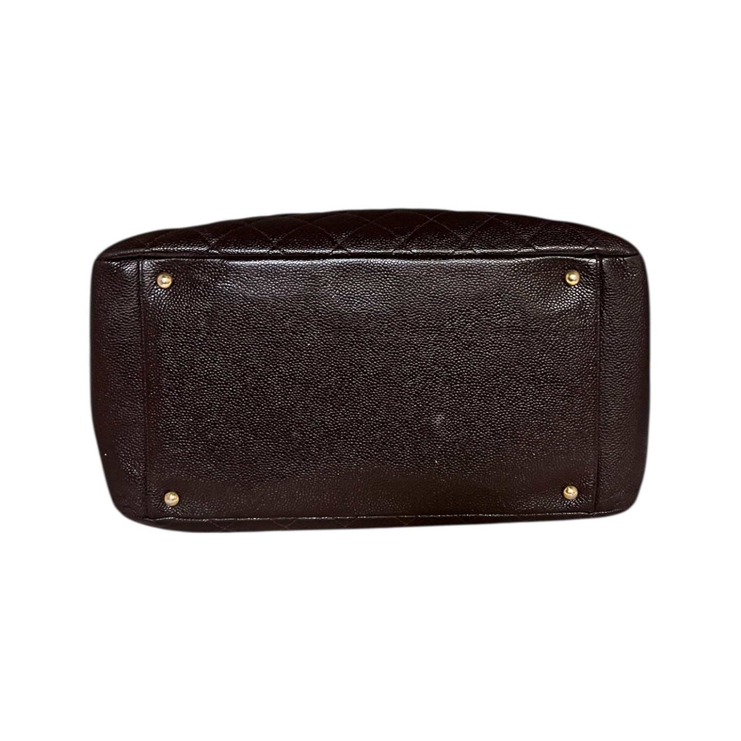 CHANEL Grand Timeless Tote in Chocolate Caviar Leather