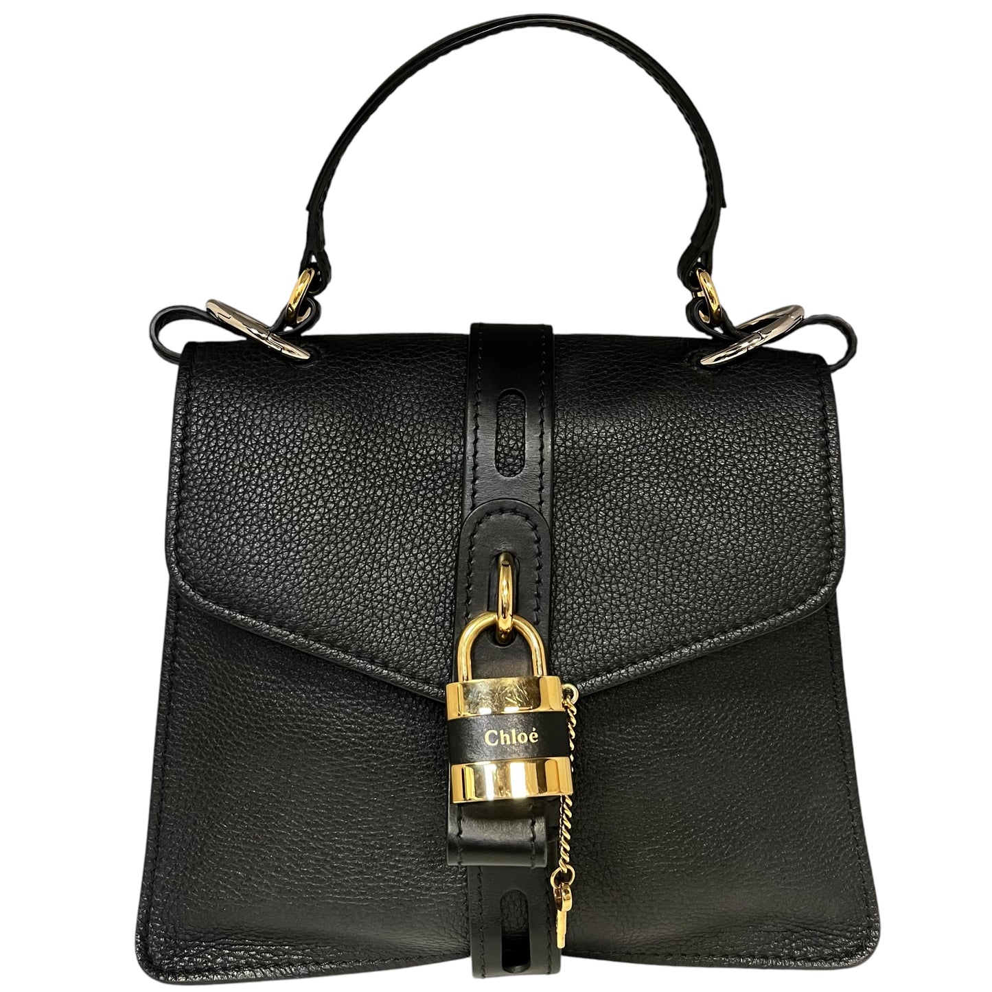 CHLOE Black Leather Medium Aby Day Bag in Black