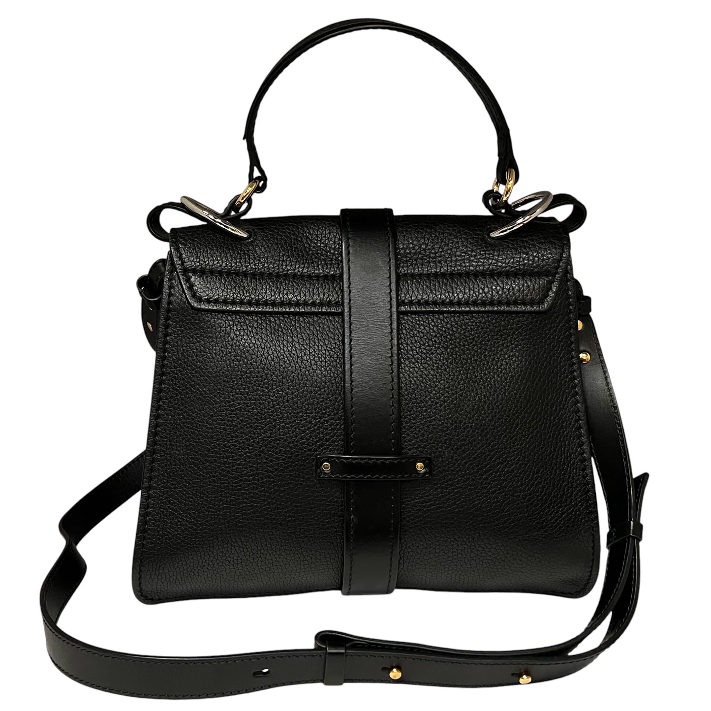 CHLOE Black Leather Medium Aby Day Bag in Black