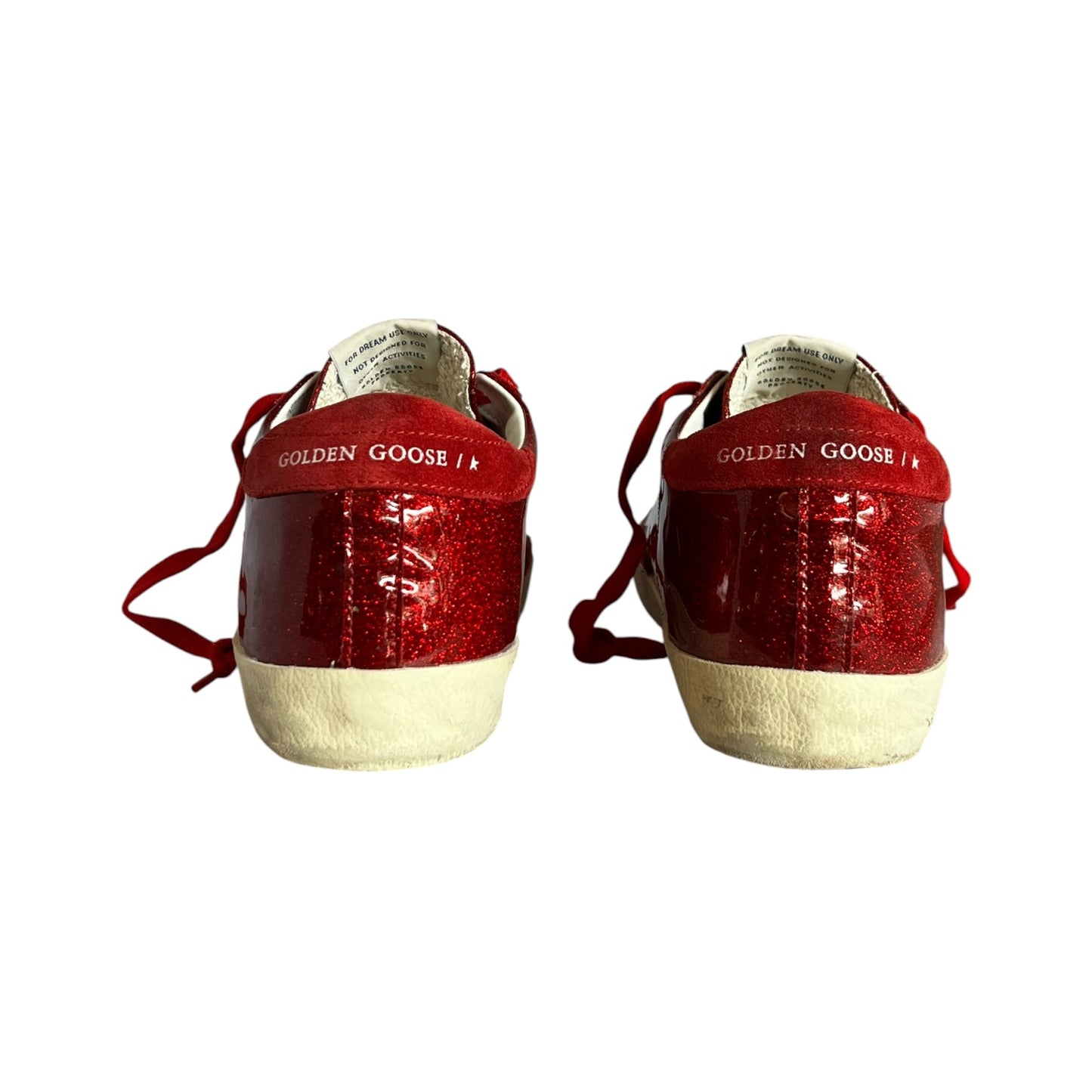 GOLDEN GOOSE Super-Star Glitter Sneakers in Red | 38