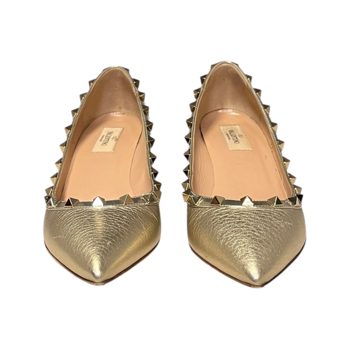 VALENTINO Rockstud Wedges in Gold & Silver | 38.5