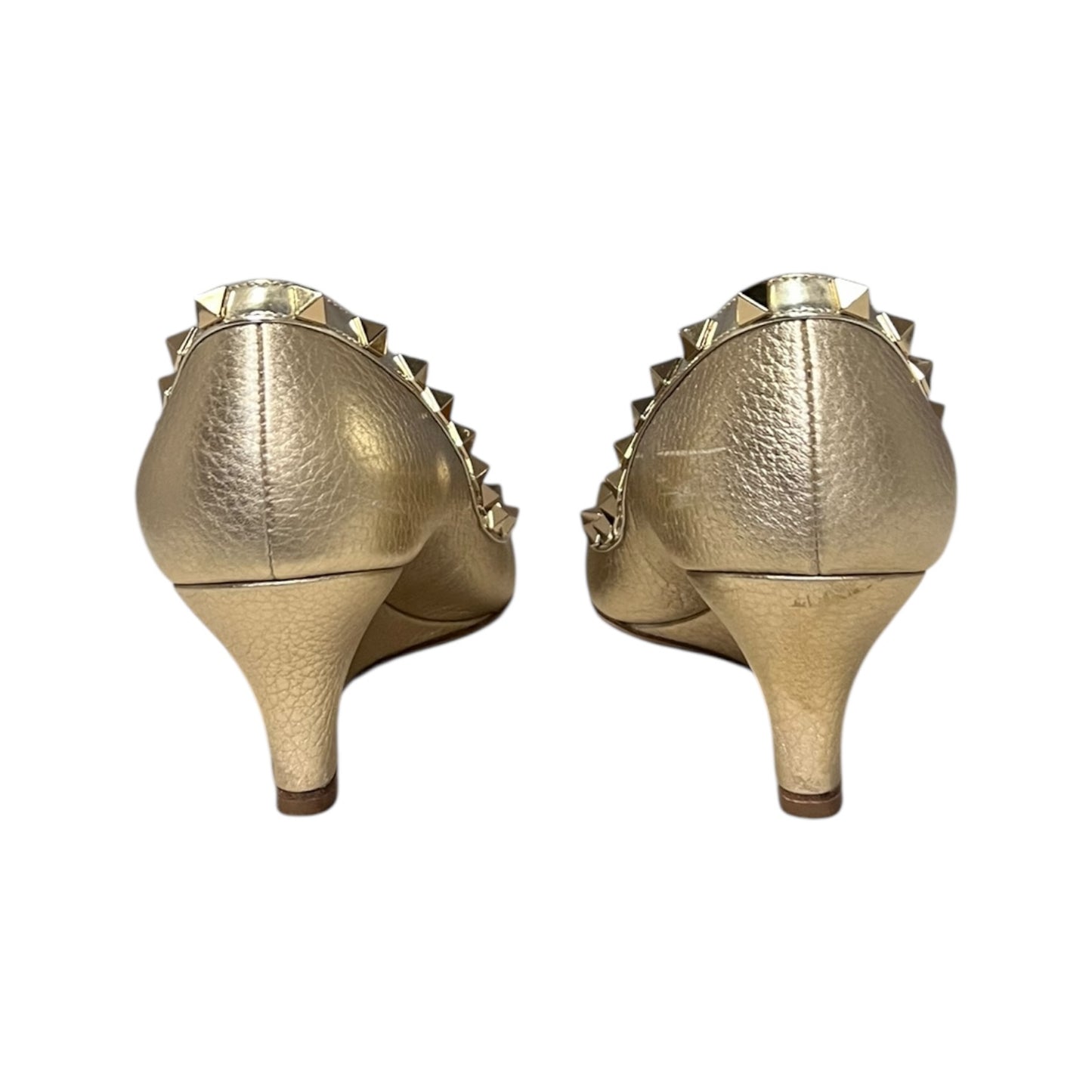 VALENTINO Rockstud Wedges in Gold & Silver | 38.5