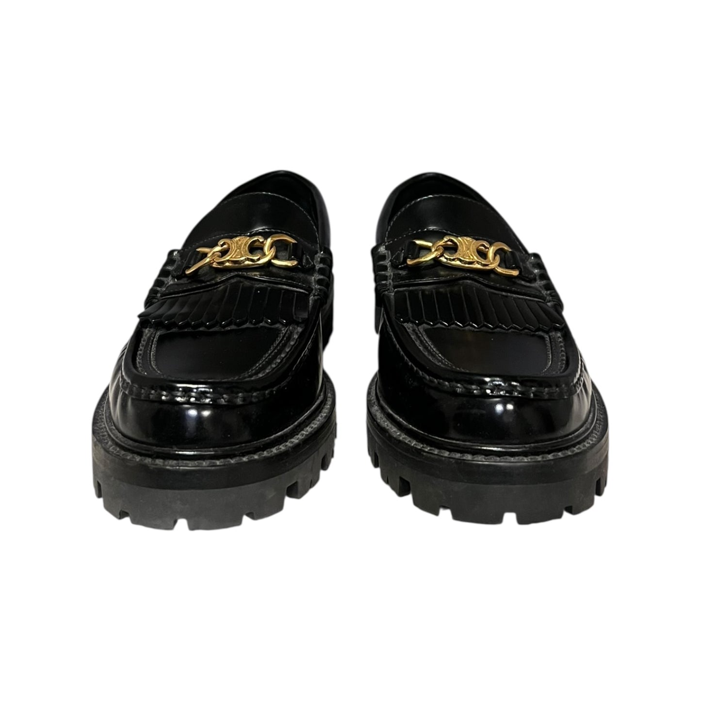 CELINE Margaret Triomphe Loafer in Black | 38.5