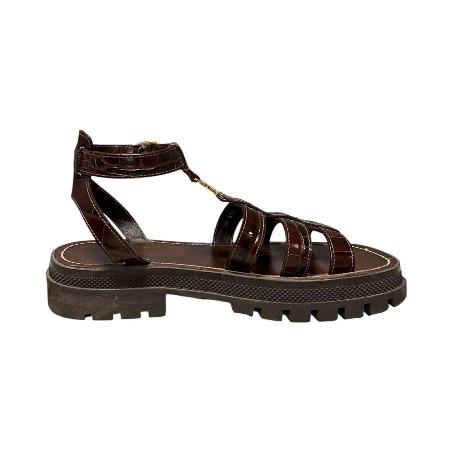 CELINE Triomphe Gladiator Sandal in Brown | 39