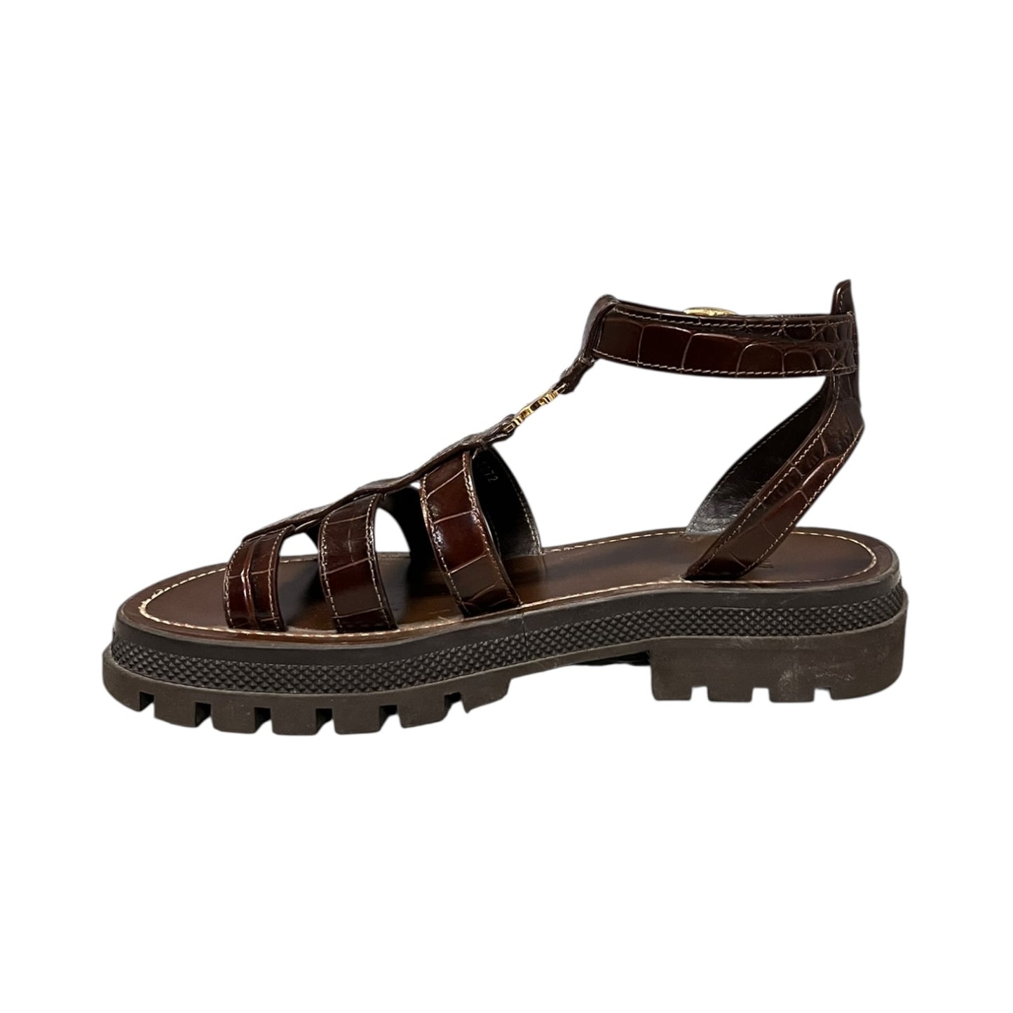 CELINE Triomphe Gladiator Sandal in Brown | 39