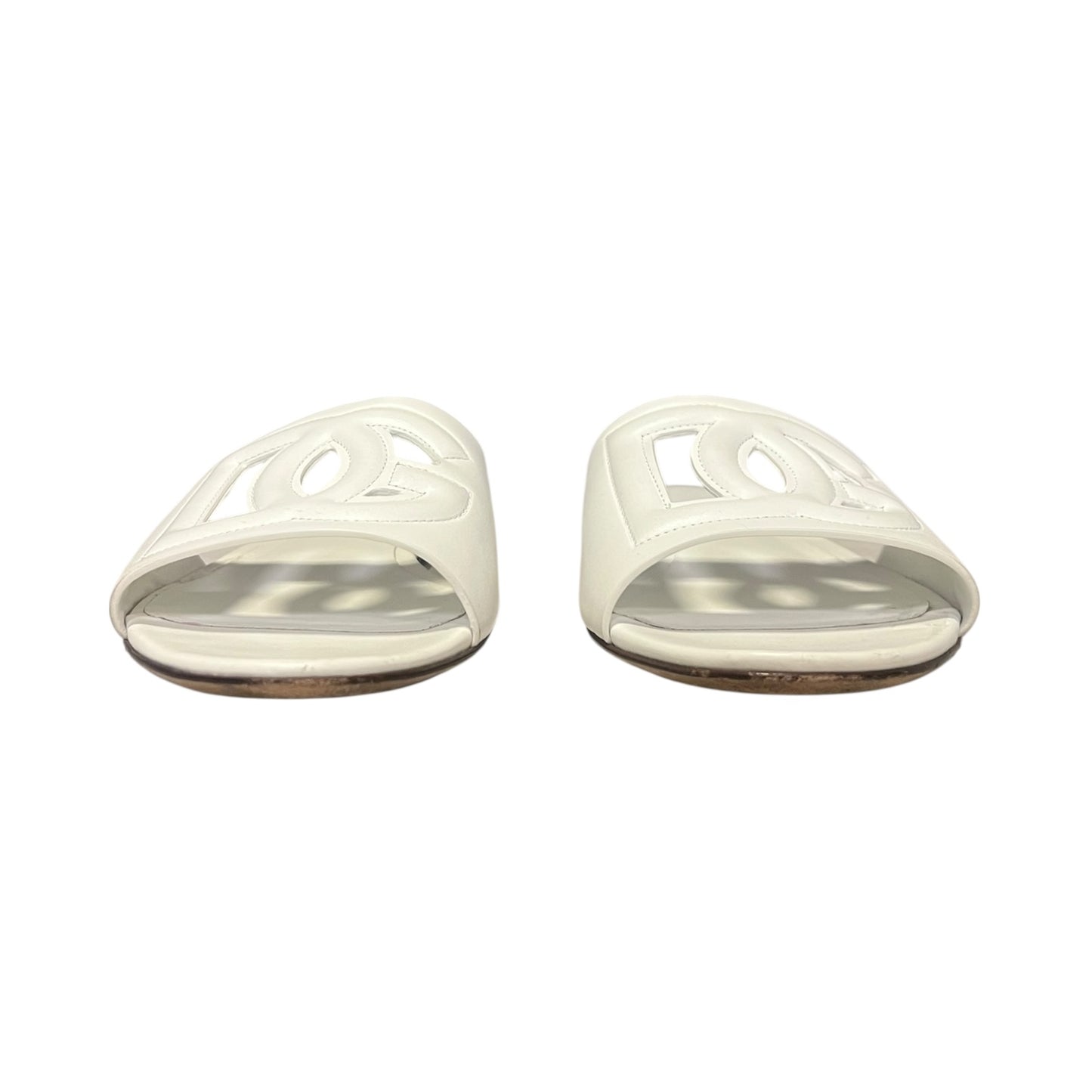 Dolce & Gabbana Monogram Slides in White