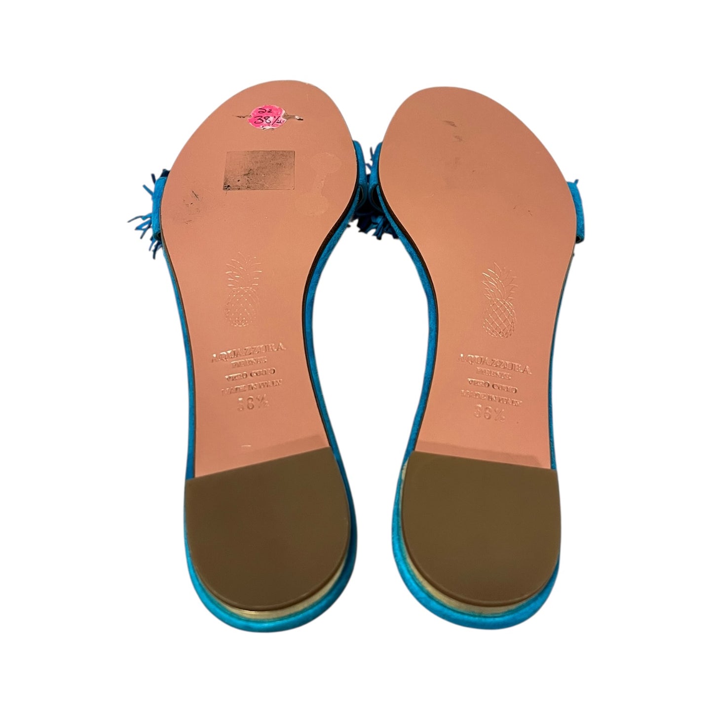 AQUAZZURA Suede Fringe Slide Sandals |