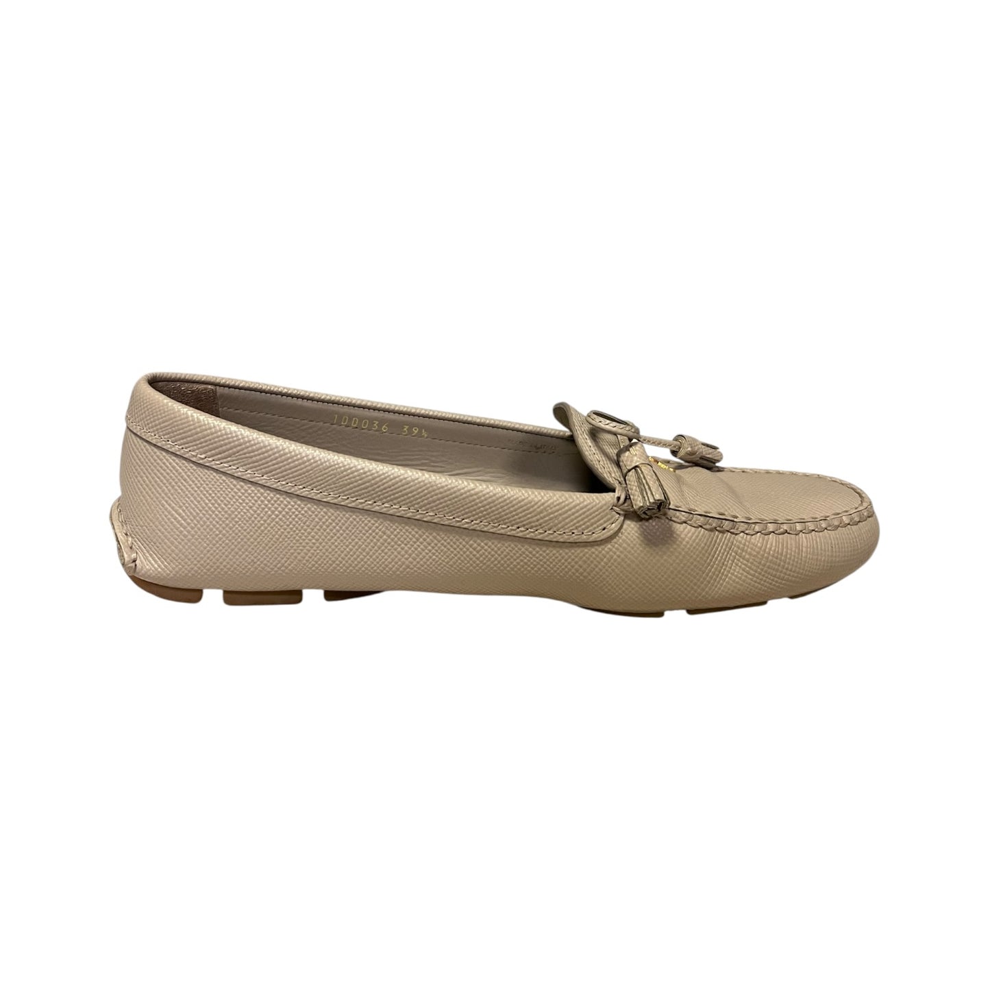 PRADA Saffiano Driving Shoes in Dove |