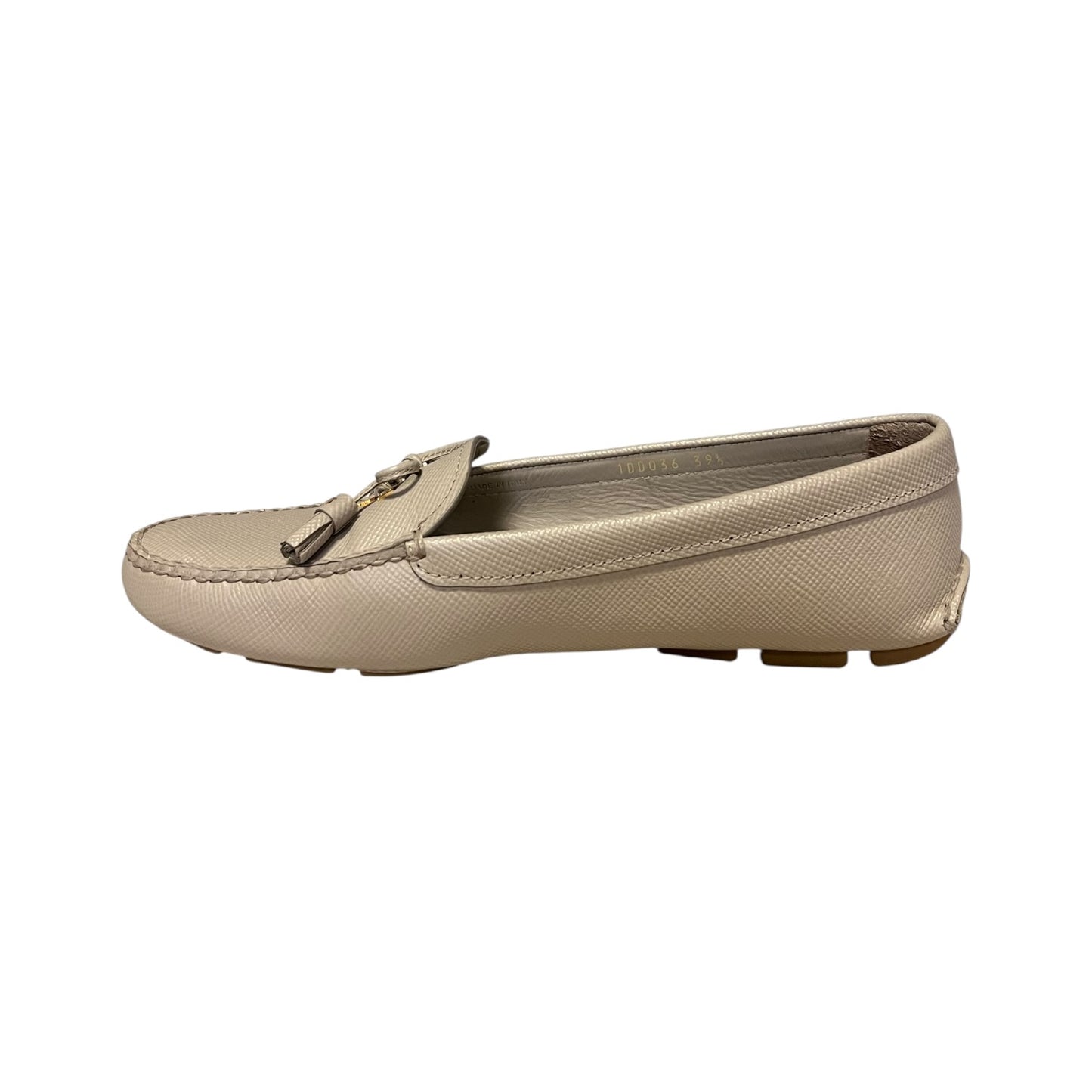PRADA Saffiano Driving Shoes in Dove |
