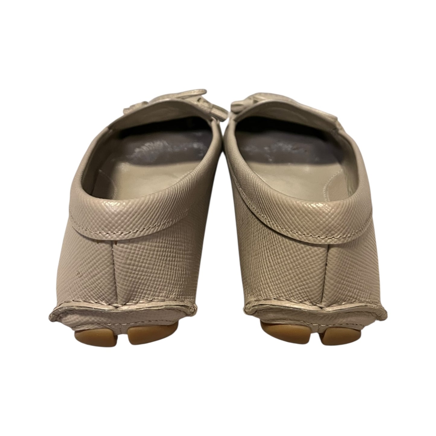 PRADA Saffiano Driving Shoes in Dove |