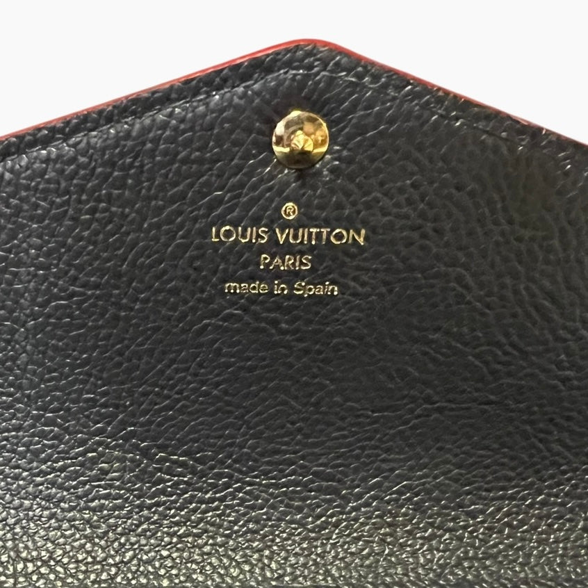 LOUIS VUITTON Sarah Wallet in Navy Monogram Empreinte Leather