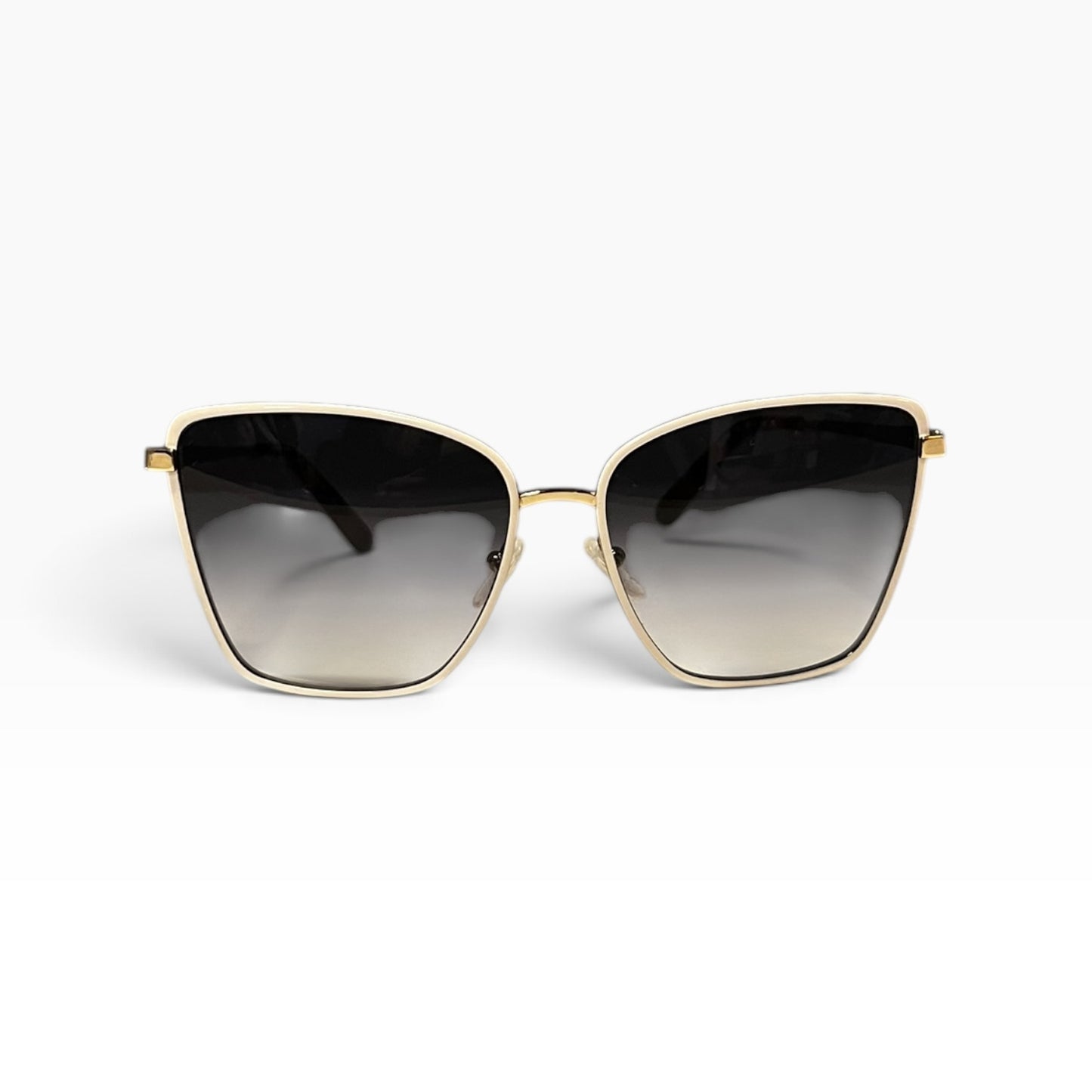 FERRAGAMO Metal Cat Eye Sunglasses Ivory