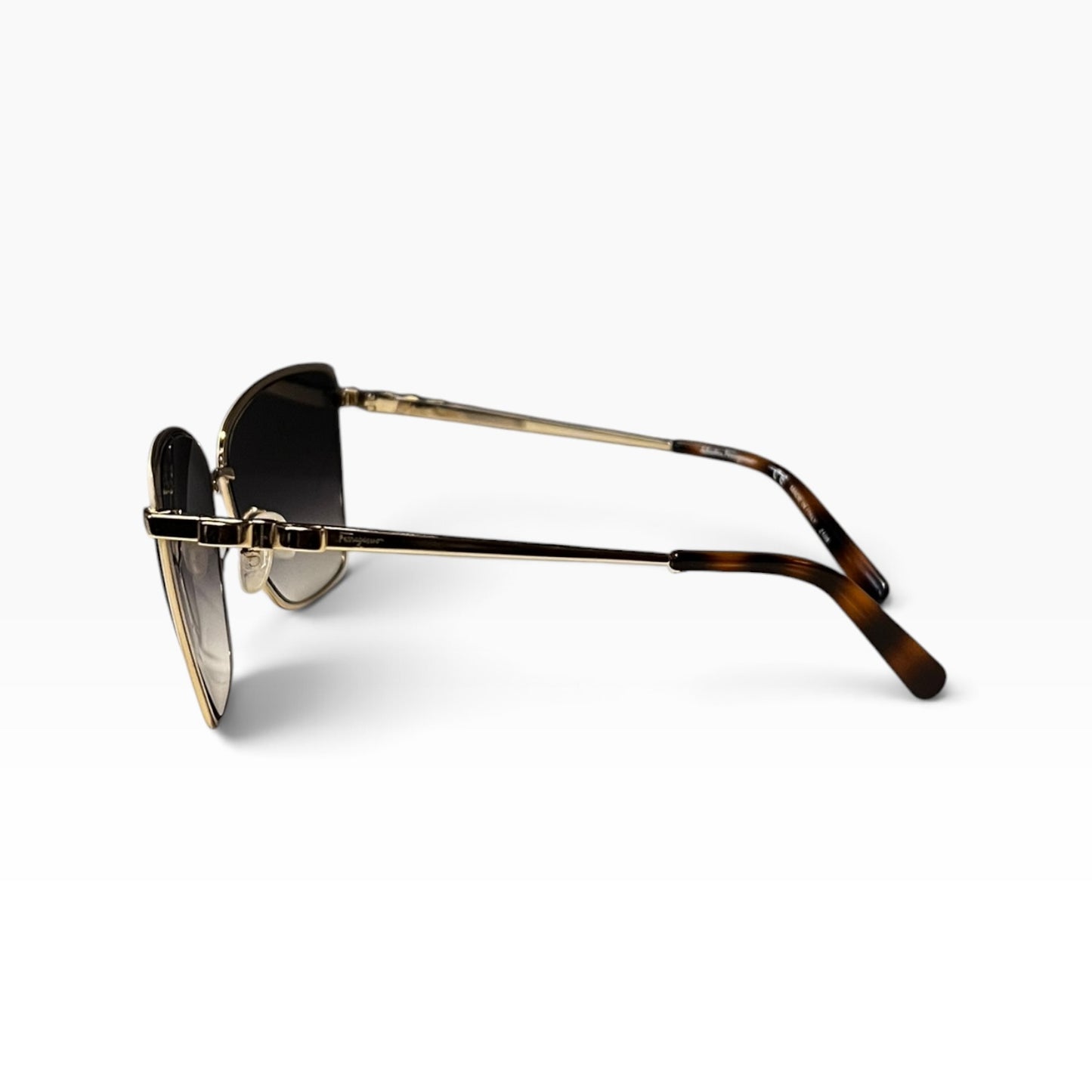 FERRAGAMO Metal Cat Eye Sunglasses Ivory