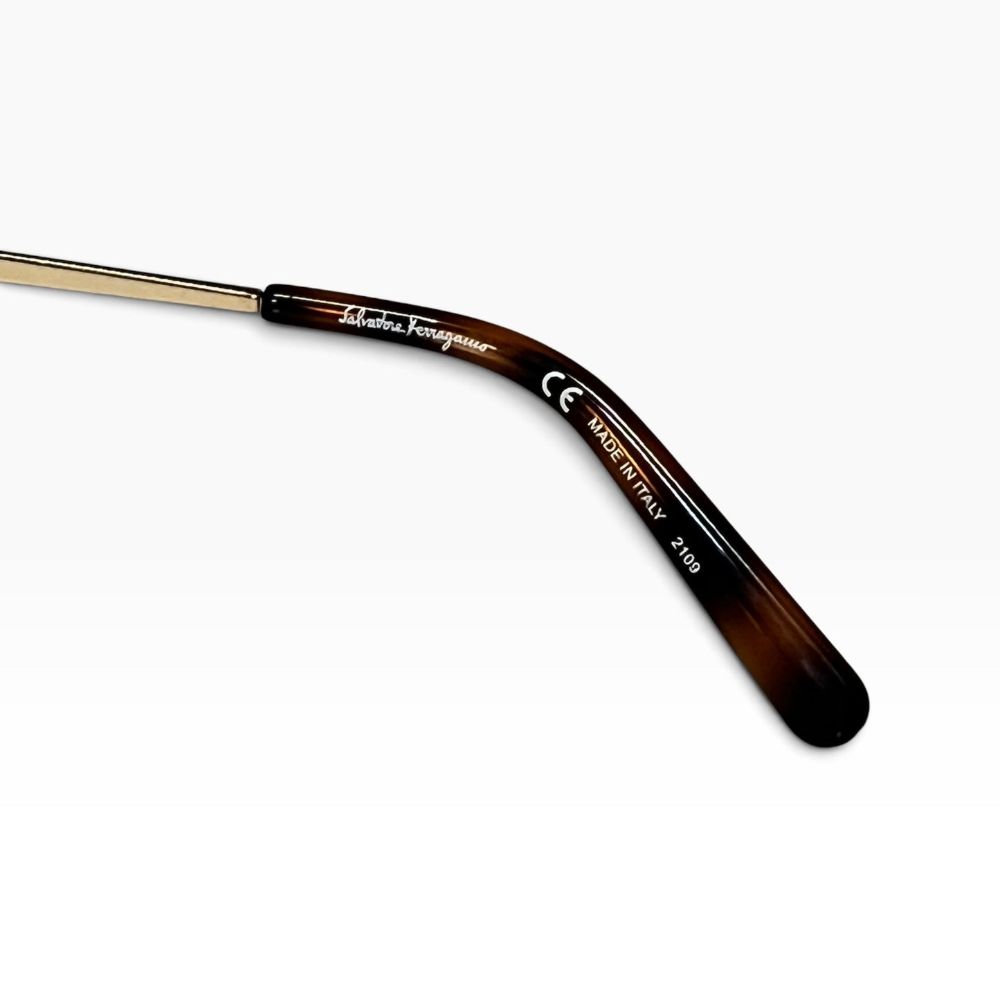 FERRAGAMO Metal Cat Eye Sunglasses Ivory