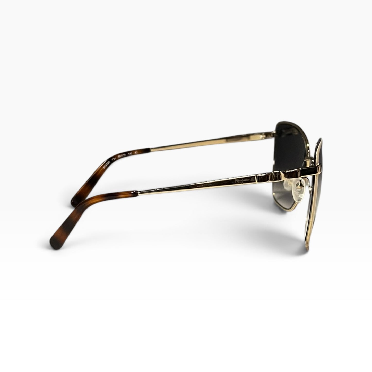 FERRAGAMO Metal Cat Eye Sunglasses Ivory