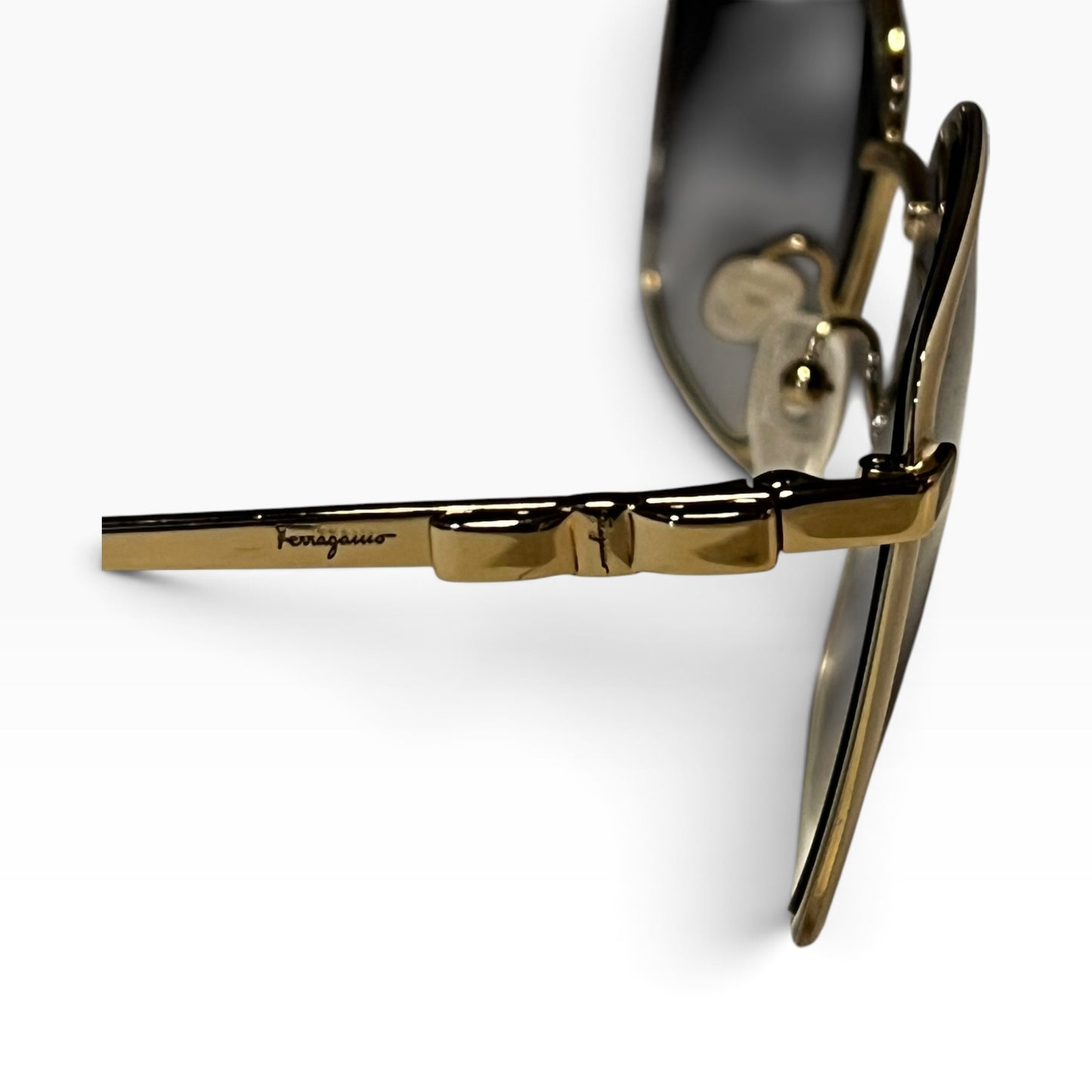 FERRAGAMO Metal Cat Eye Sunglasses Ivory