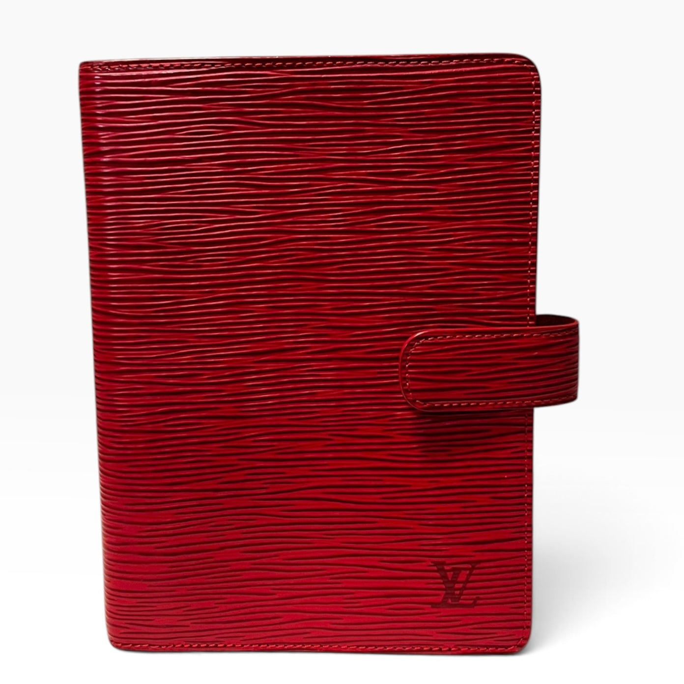LOUIS VUITTON Medium Ring Agenda in Red Epi Leather