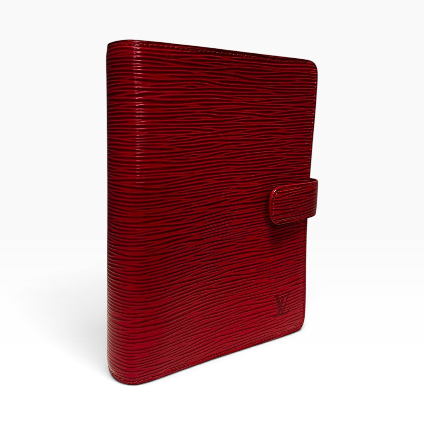 LOUIS VUITTON Medium Ring Agenda in Red Epi Leather